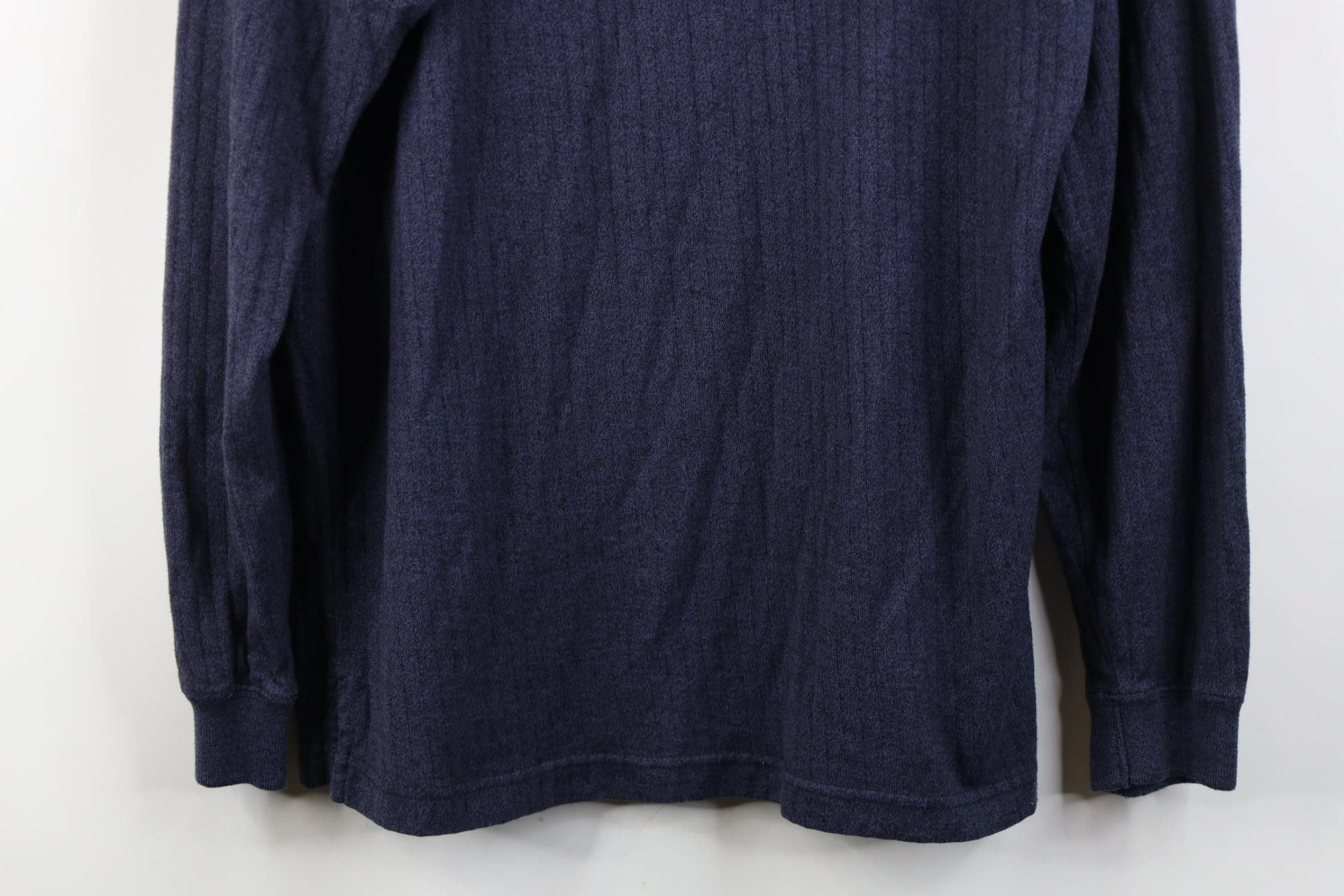 Vintage Vintage 90s Streetwear Ribbed Knit Long Sleeve Rugby Polo Size US M / EU 48-50 / 2 - 3 Thumbnail