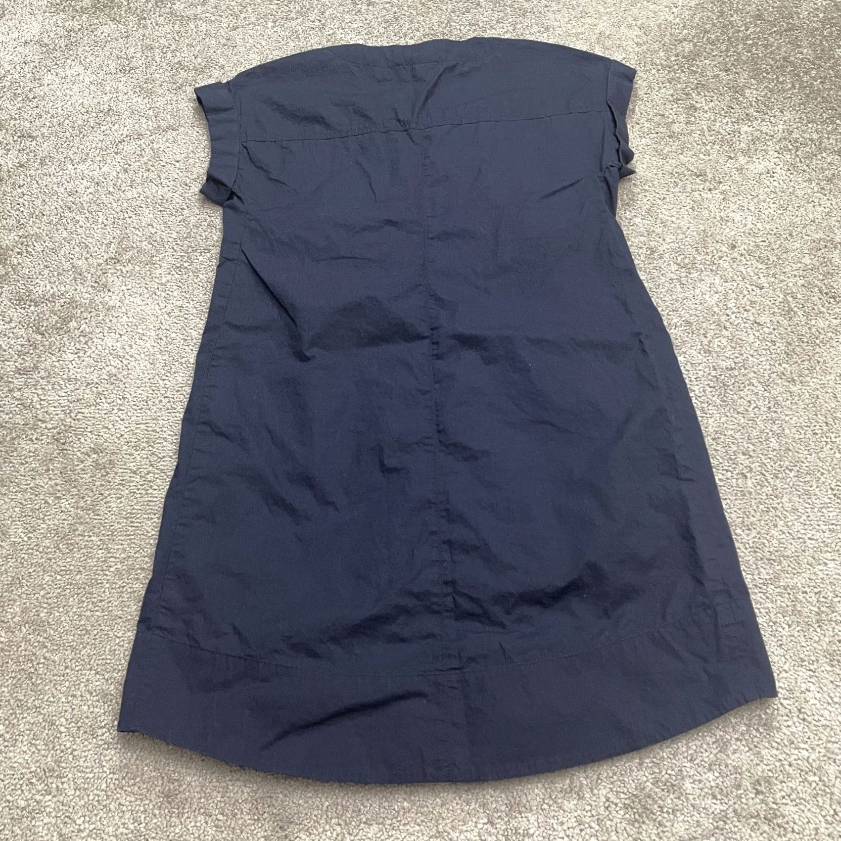 J.Crew J.CREW Dress Womens Petite Small Navy Blue Lace Up Cotton Casual Classic Size S / US 4 / IT 40 - 2 Thumbnail