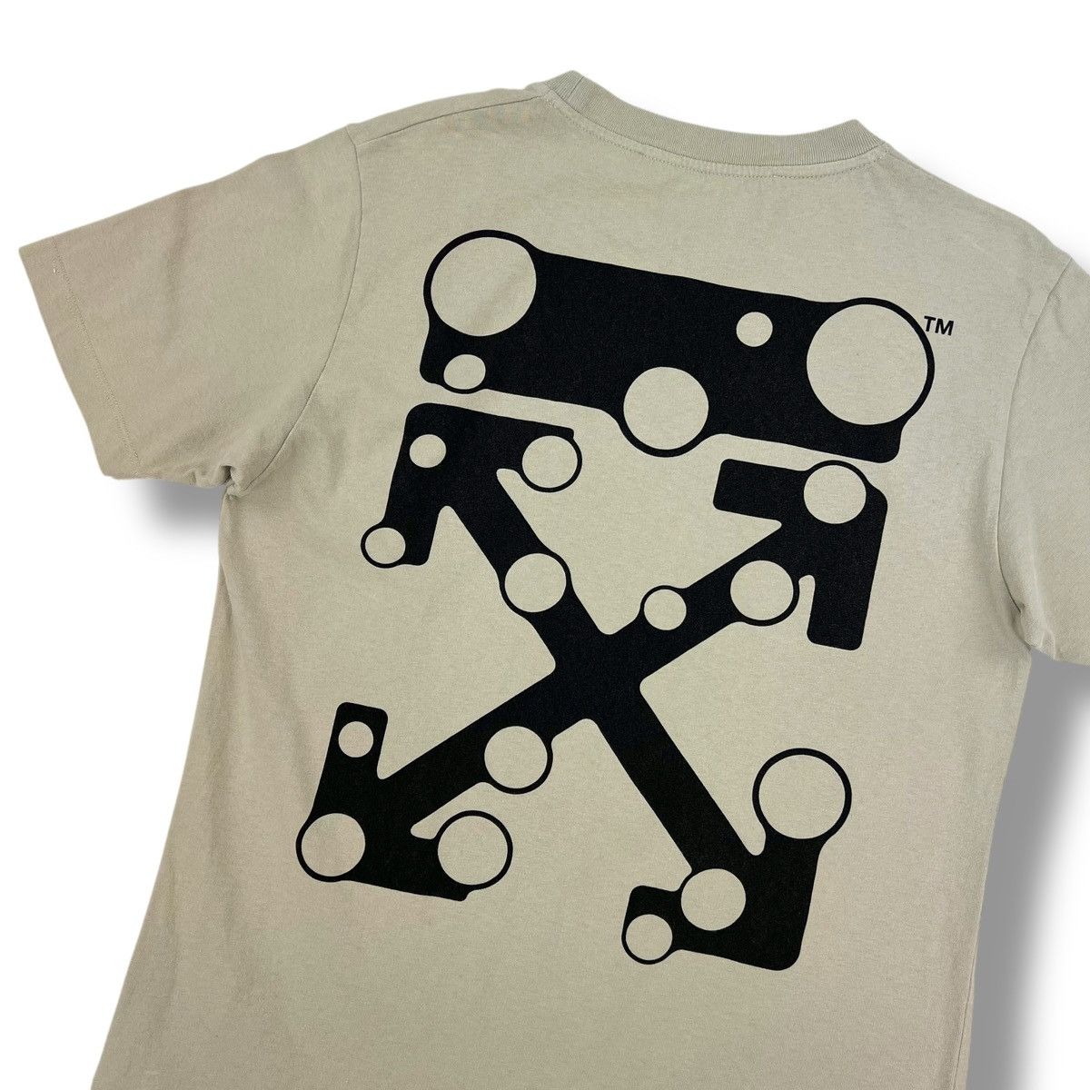 Off-White Off-White Dot Arrows Beige T Shirt Size US S / EU 44-46 / 1 - 1 Thumbnail