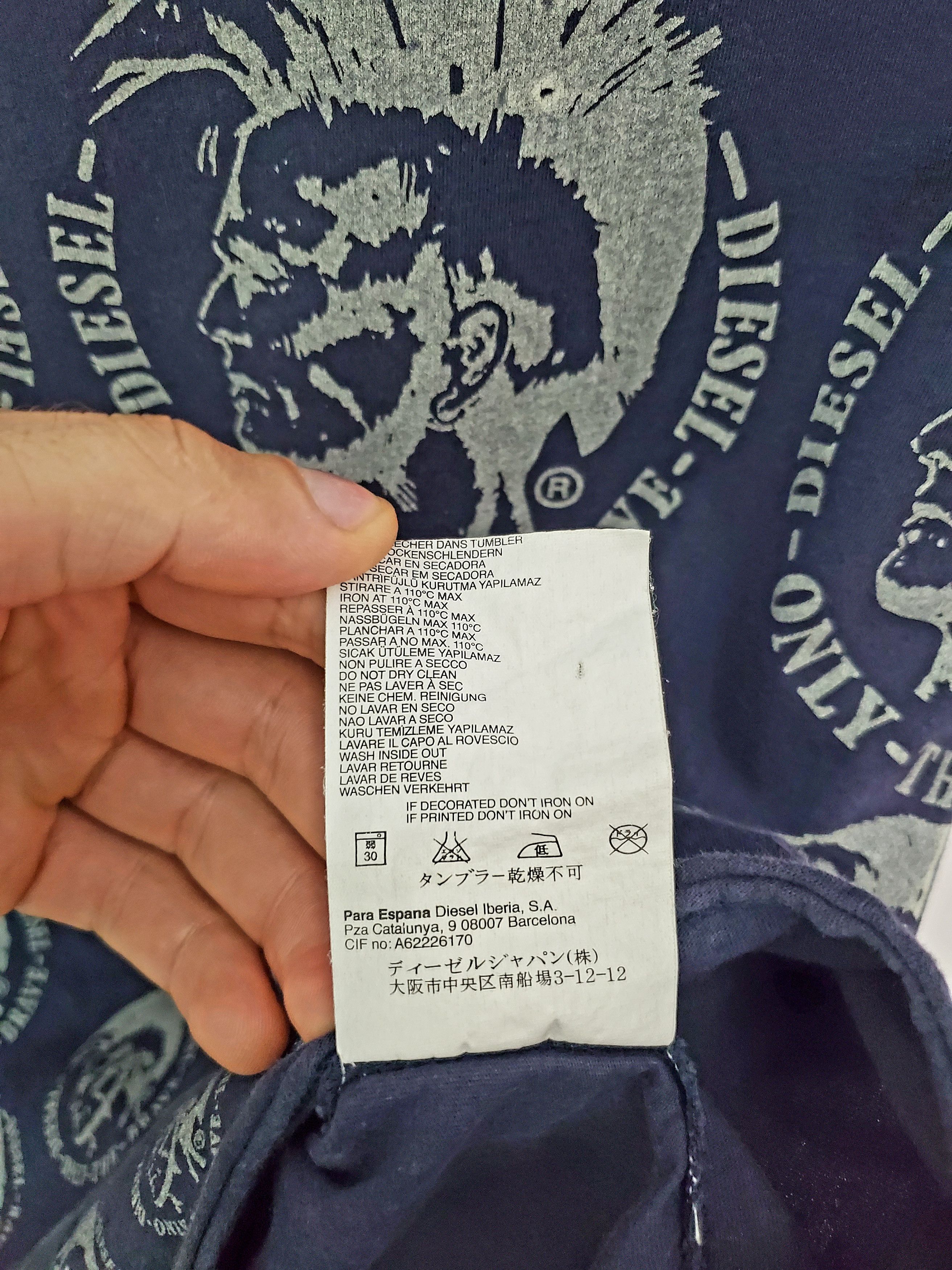 Diesel × Vintage Vintage Diesel Monogram Logo T Shirt Y2K size S Size US S / EU 44-46 / 1 - 5 Thumbnail