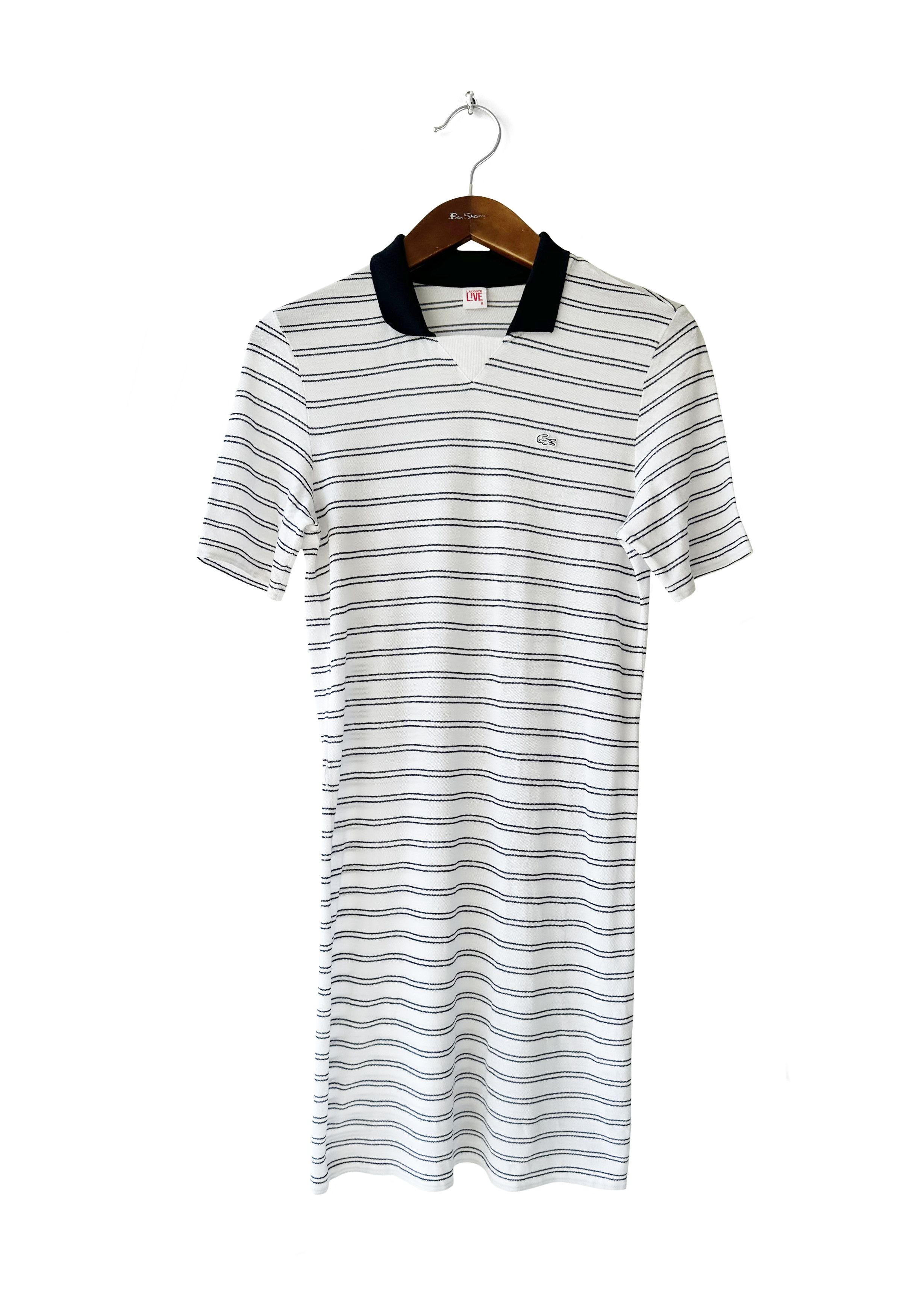Lacoste Lacoste white striped belted polo dress Size M / US 6-8 / IT 42-44 - 2 Thumbnail