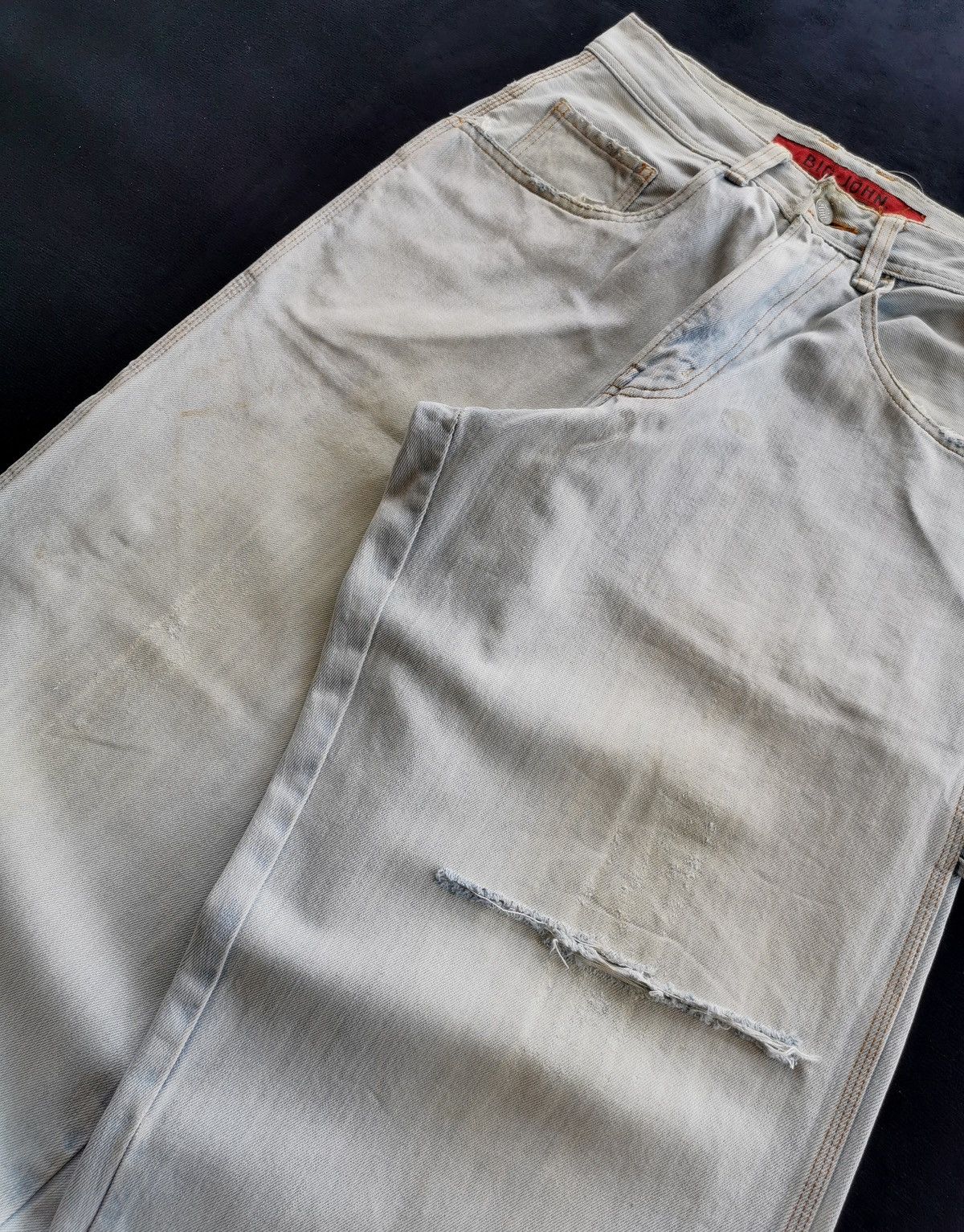 Big John Baggy Carpenter Distressed Big John Jeans Size US 28 / EU 44 - 3 Thumbnail