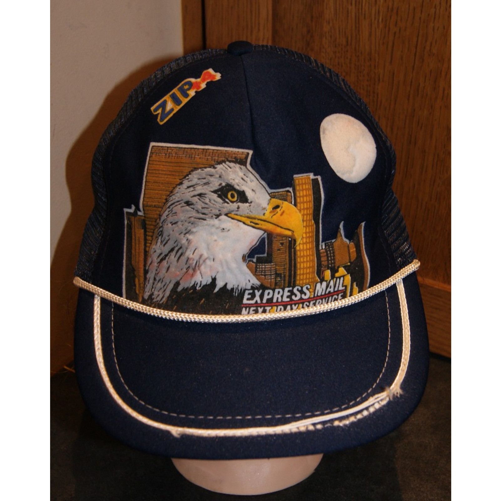 Vintage VTG Express Mail Snapback Hat Cap US Postal Next Day Service Size ONE SIZE - 1 Thumbnail