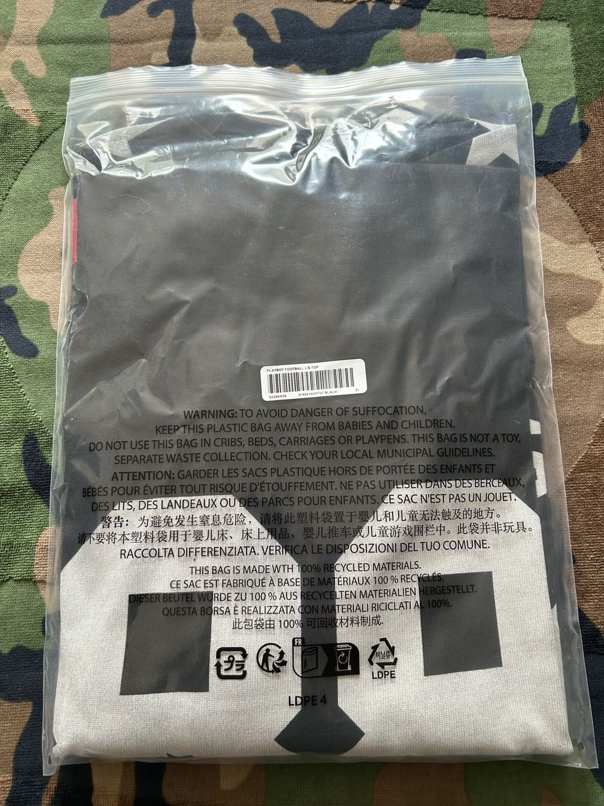 Playboy × Supreme Supreme Playboy Long Sleeve Football Top Black XL SS26 Size US XL / EU 56 / 4 - 5 Thumbnail