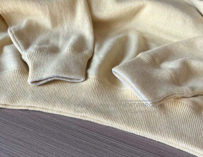 Brunello Cucinelli Brunello Cucinelli Men's light yellow cashmere sweatshirt Size US L / EU 52-54 / 3 - 5 Thumbnail