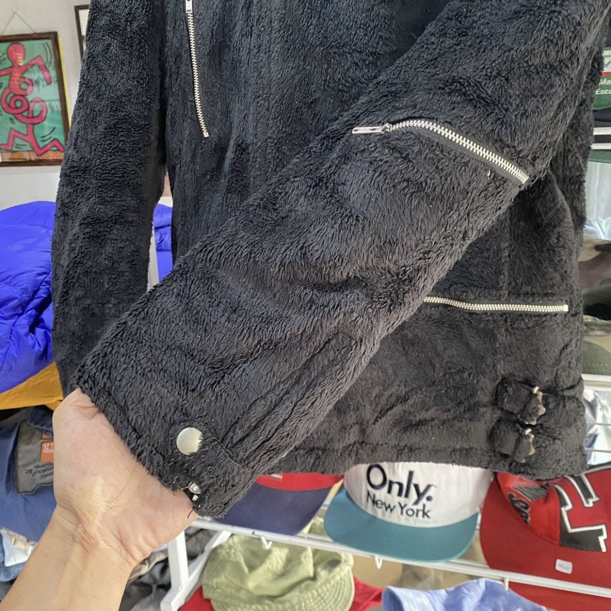 PPFM Archive PPFM Y2K Boa Fleece Double Riders Biker Jacket Punk Size US S / EU 44-46 / 1 - 7 Thumbnail