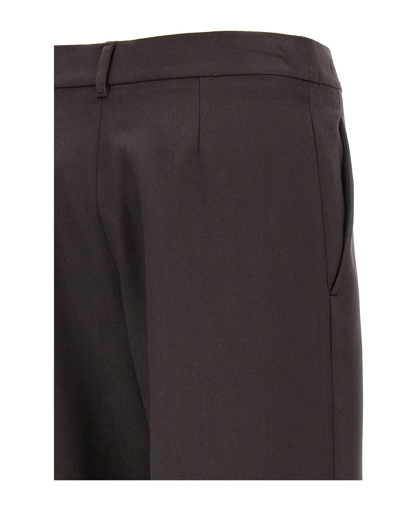 Stella McCartney o1s22i1n1024 Flannel Flared Pants in Brown Size 28" / US 6 / IT 42 - 4 Thumbnail
