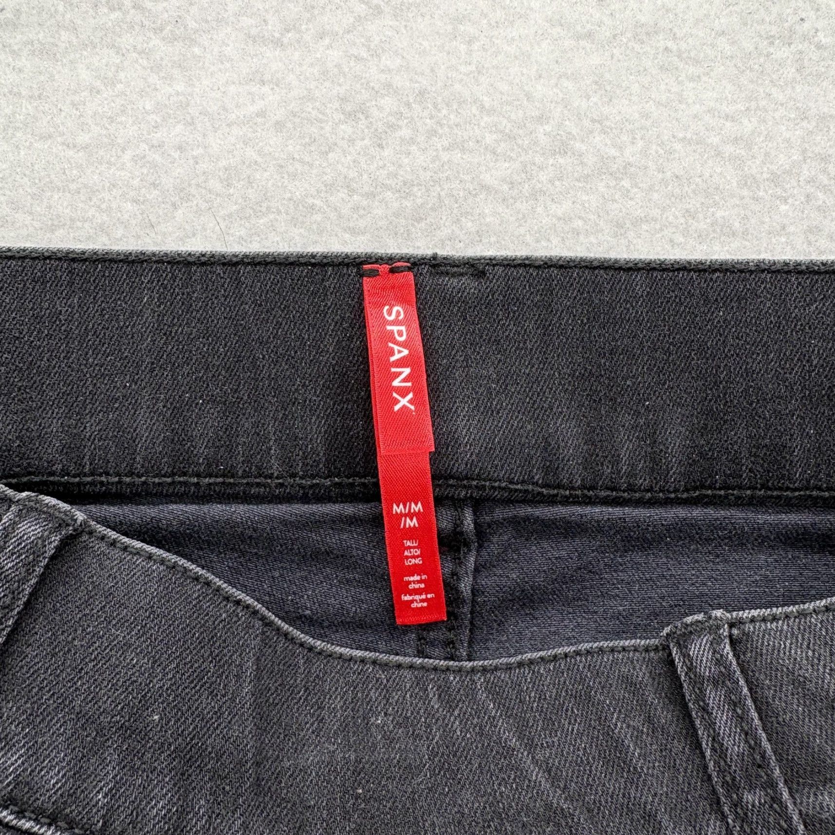 Spanx Spanx Jeans Womens M Tall Straight Ankle Gray Pull On Stretch Denim Preppy Size 32" / US 10 / IT 46 - 3 Thumbnail