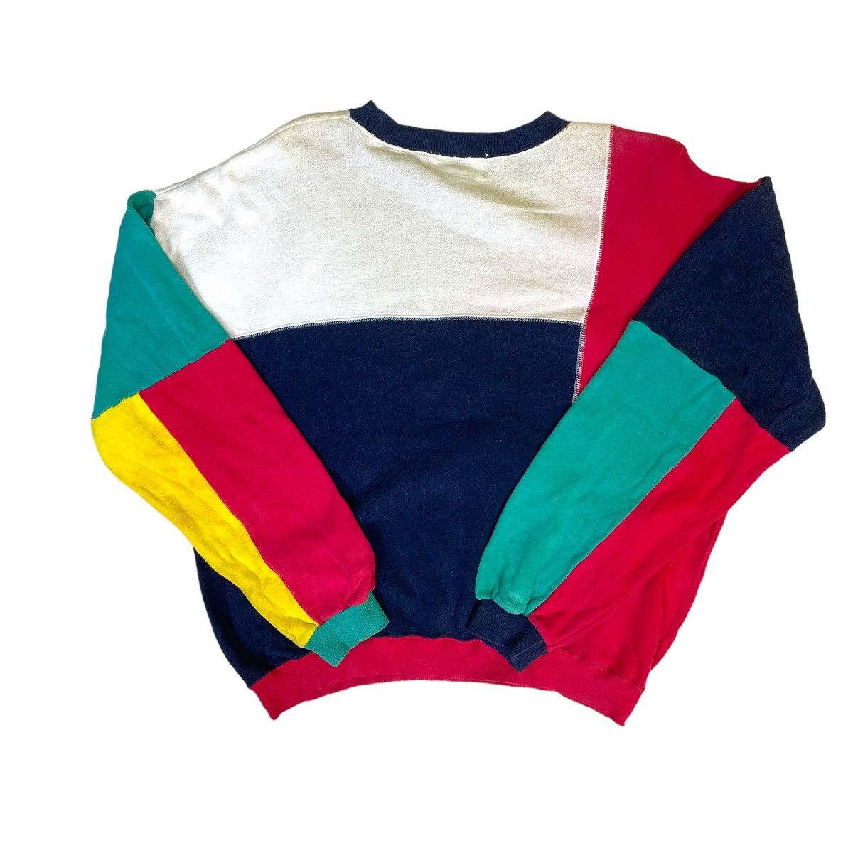 Vintage VTG Patchwork Multicolour Bridgestone Sweatshirt Size US L / EU 52-54 / 3 - 8 Thumbnail