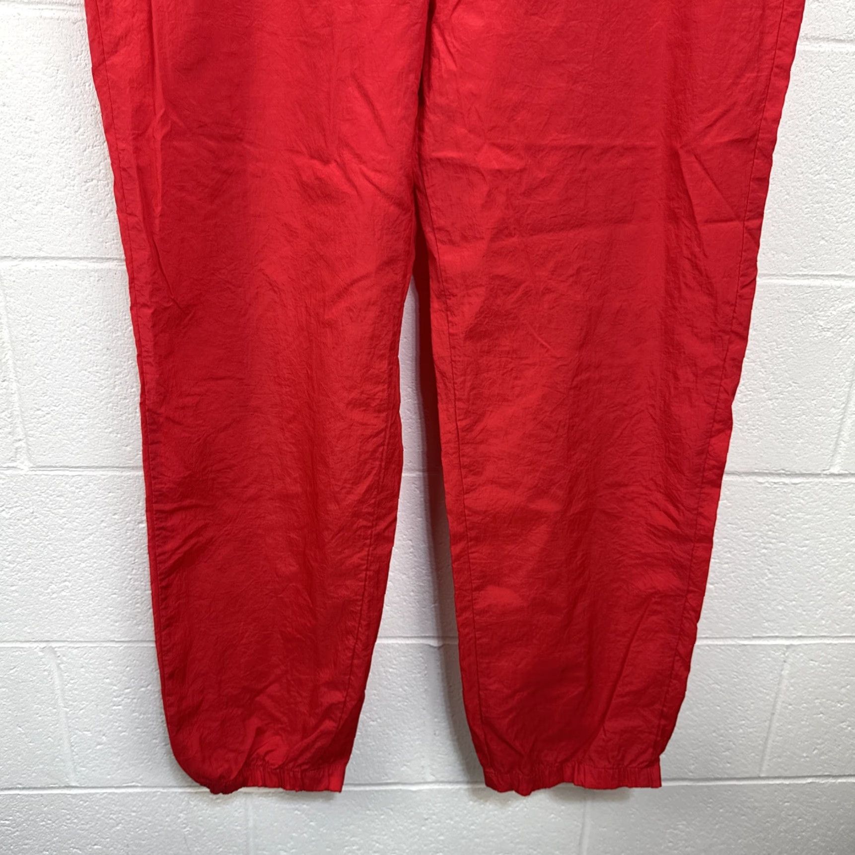 Marlboro VINTAGE Marlboro Adventure Team Red Track Pants XL Men's Nylon Windbreaker Pockets Elastic Waist Tapered Leg 90s USA Cowboy Retro Size US 36 / EU 52 - 5 Thumbnail