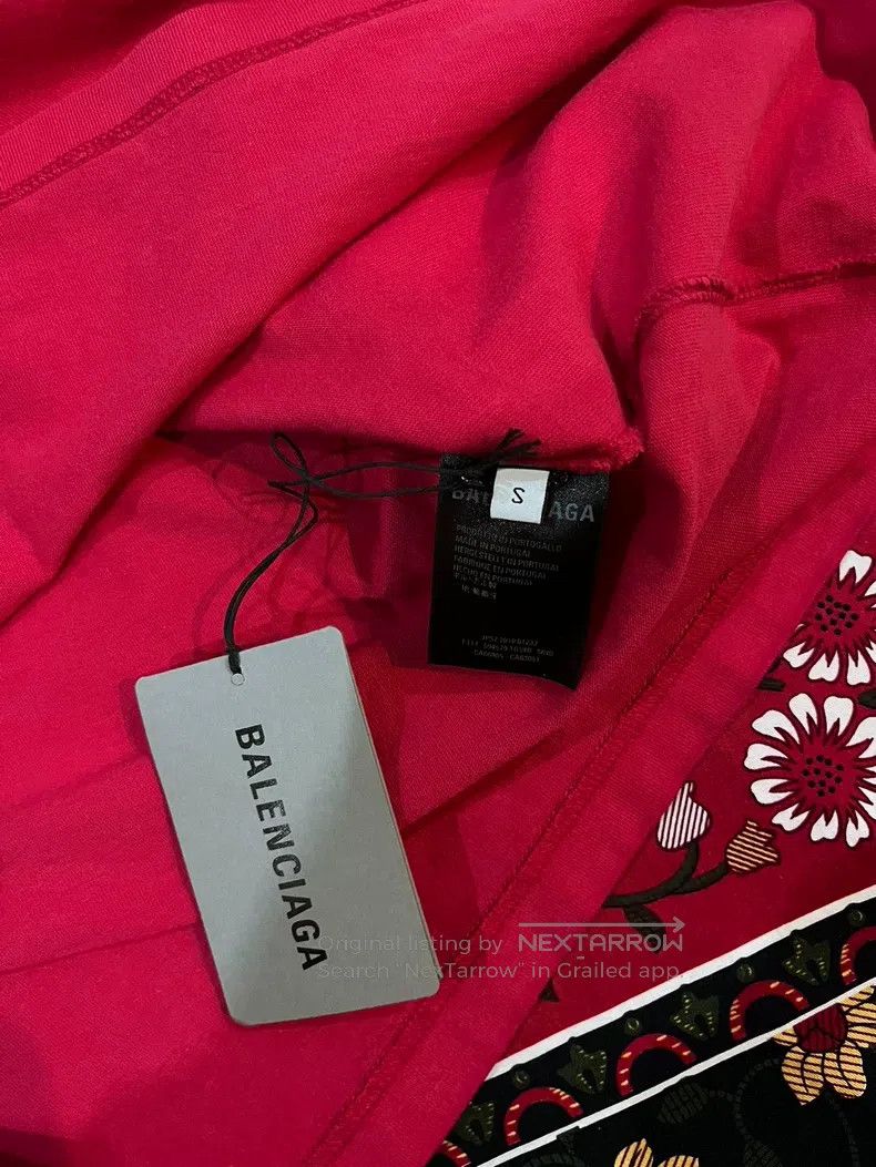 Balenciaga Balenciaga Burgundy short-sleeve T-shirt Size US S / EU 44-46 / 1 - 3 Thumbnail