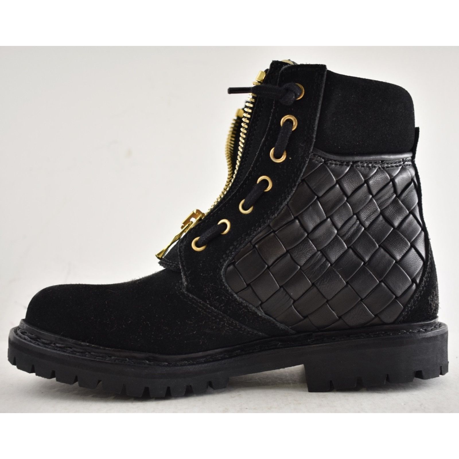 Balmain Balmain Taiga Ranger Leather Suede Gold Zipper Boots 36 Size US 6 / IT 36 - 11 Thumbnail