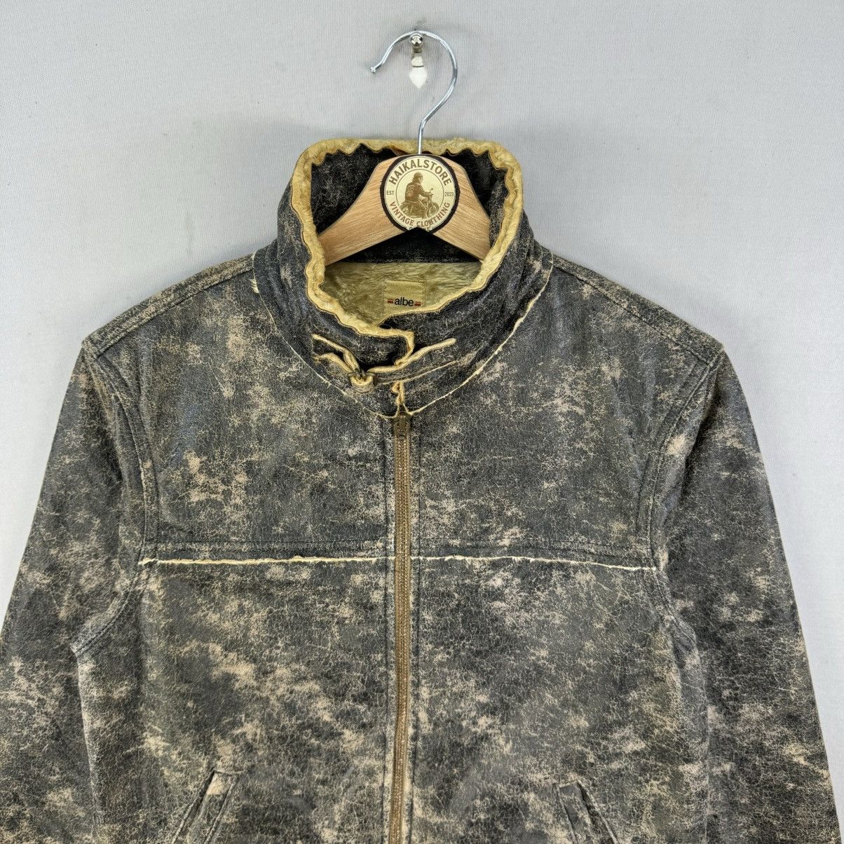 Japanese Brand Vintage Albe Trashed Synthetic Leather Jacket Size US S / EU 44-46 / 1 - 4 Thumbnail