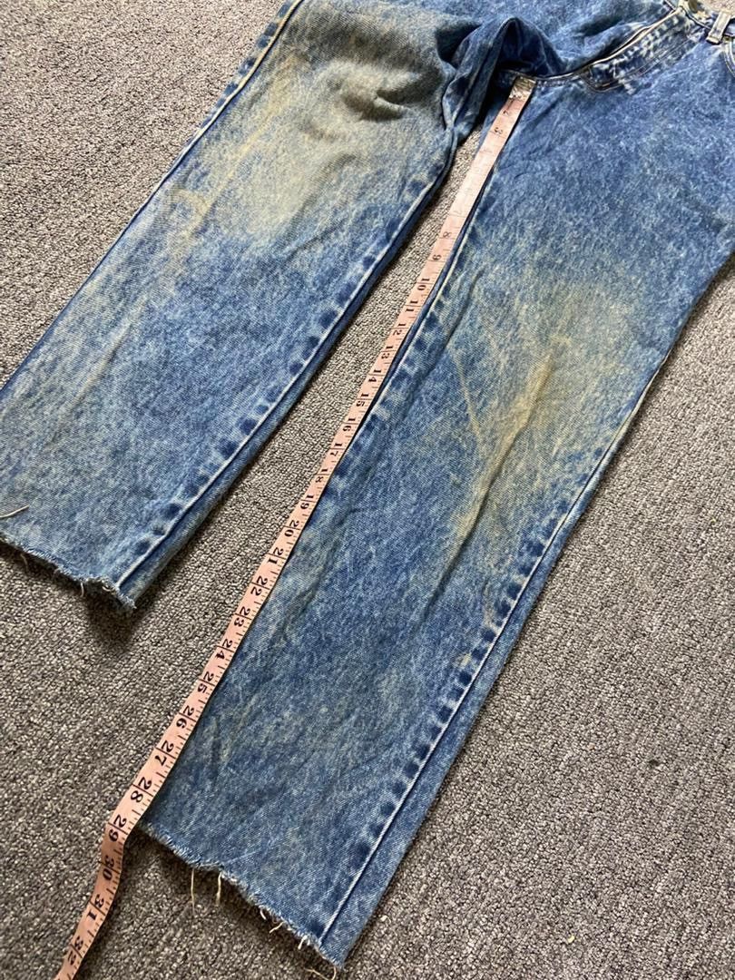 Japanese Brand Jay Hawker Acid Washed Denim Jeans (199) Size US 26 / EU 42 - 6 Thumbnail