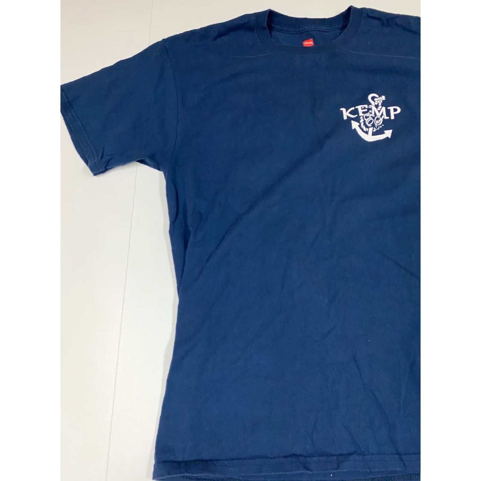 Hanes Hanes Shirt Mens M Blue Anchored Kemp Crew Neck Short Sleeve Logo Halloween Sports T-Shirt Regular All Seasons Size US M / EU 48-50 / 2 - 3 Thumbnail