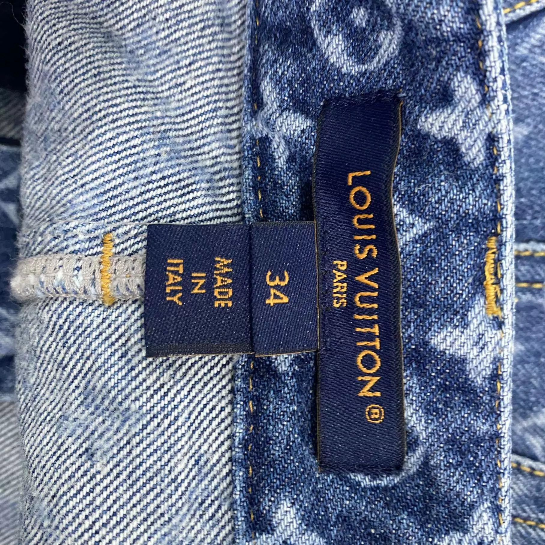 Louis Vuitton LV 25SS Monogram Print Denim Shorts Size 25" / US 0 / IT 36 - 5 Thumbnail