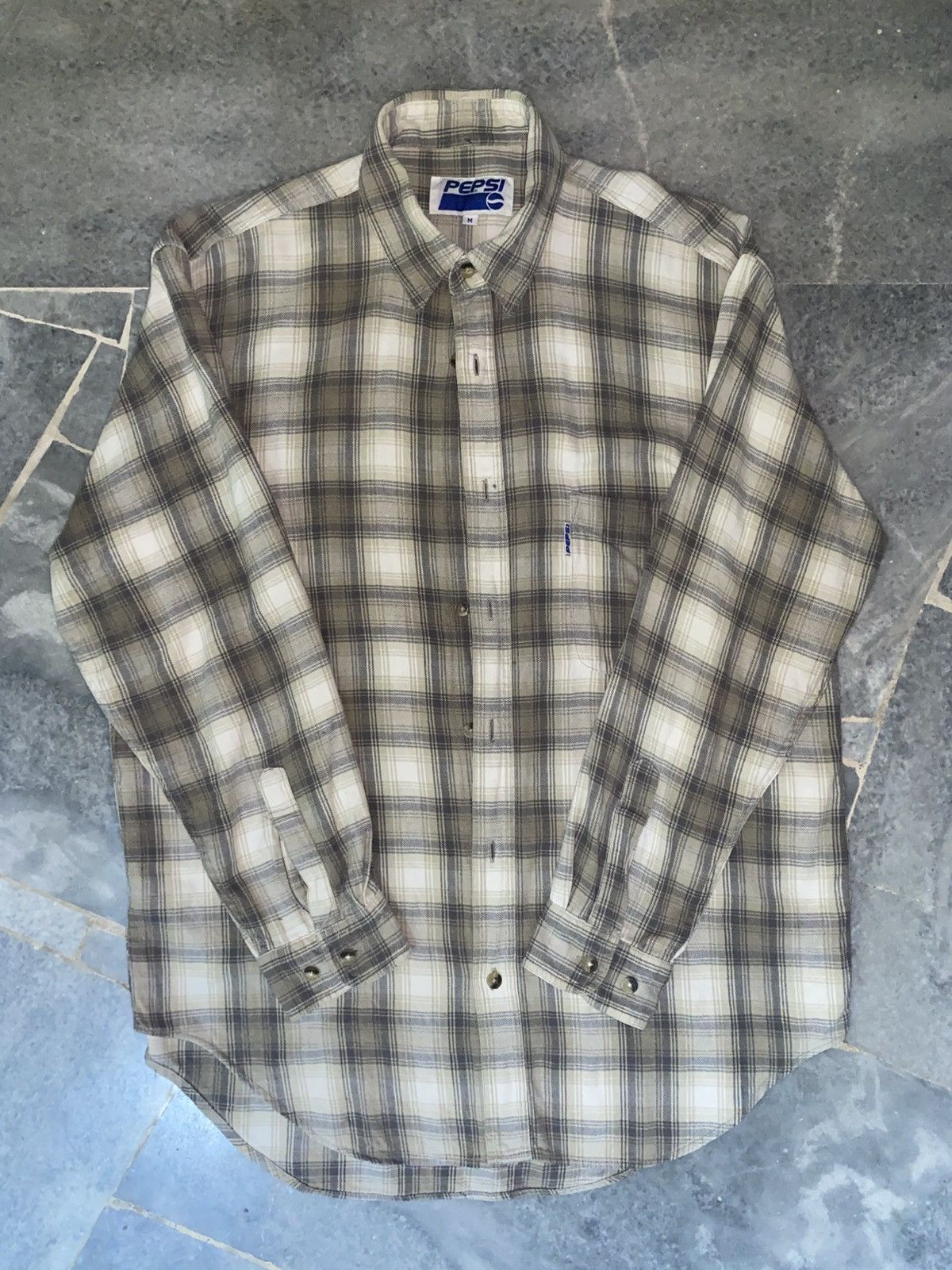 Flannel × Pepsi × Vintage 90s Vintage Pepsi Flannel Size US M / EU 48-50 / 2 - 1 Thumbnail