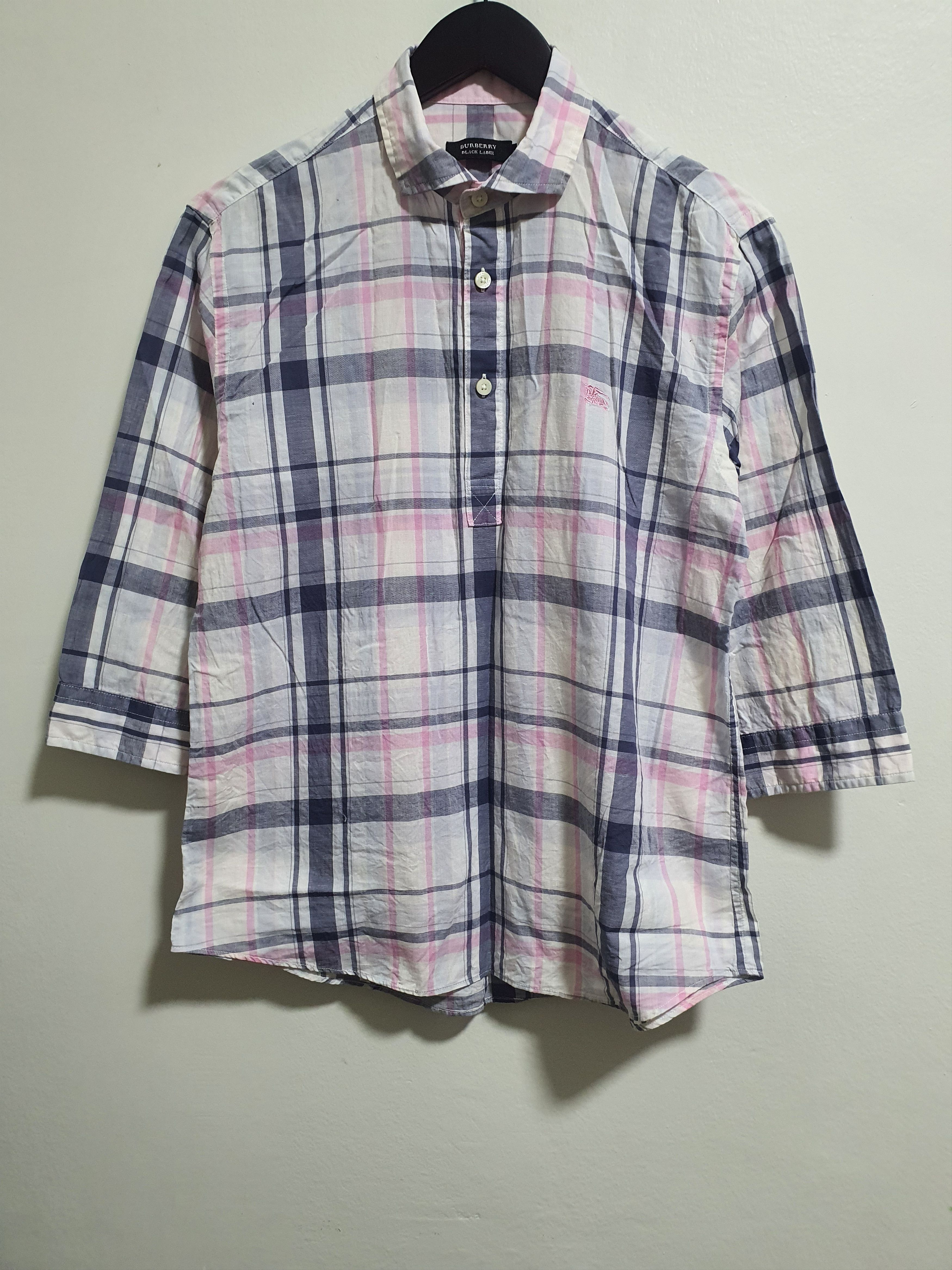 Burberry × Designer BURBERRY 20.5/27.5 HALF-PLACKET SHIRT Size XS / US 0-2 / IT 36-38 - 1 Thumbnail