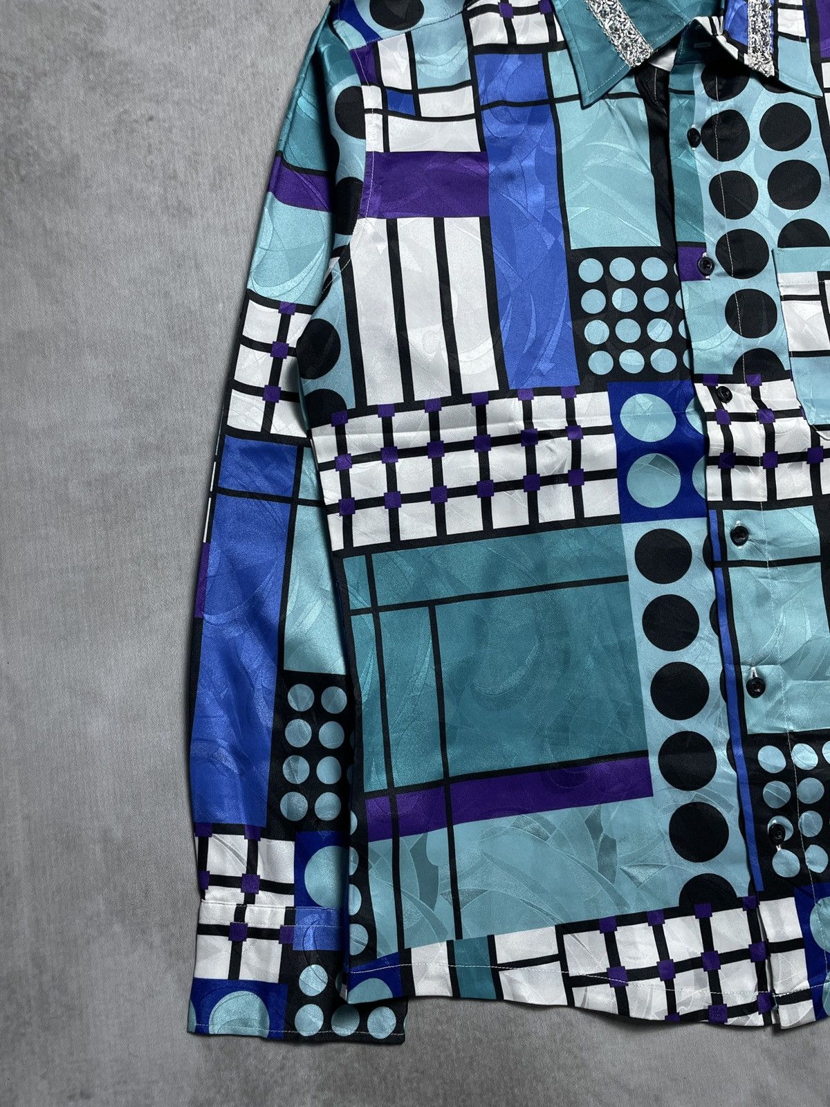 Tornado Mart 2000’s Black Varia - Geometric Pattern Shirt Size US L / EU 52-54 / 3 - 4 Thumbnail