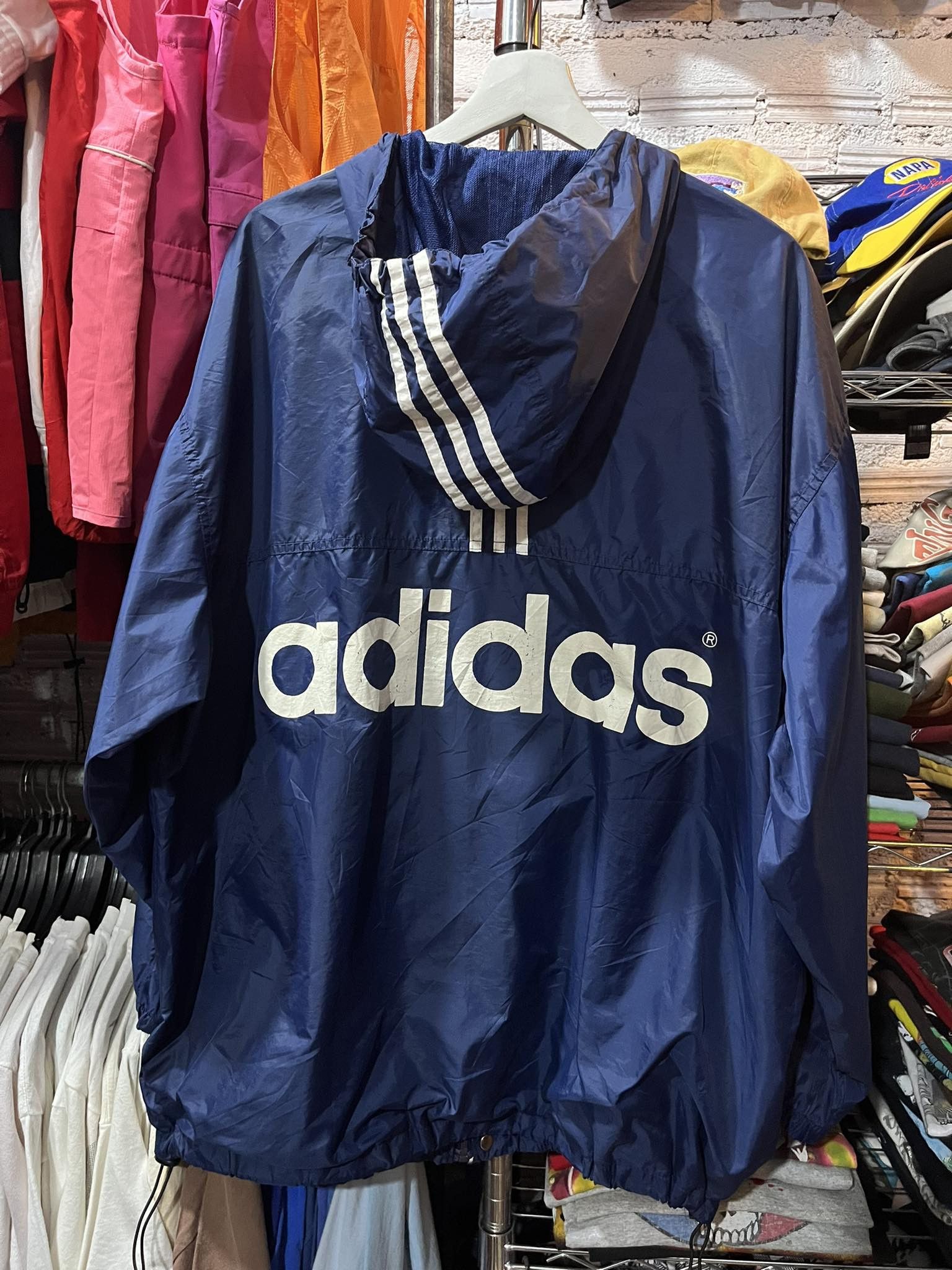 Adidas Adidas 3-Stripes Windbreaker Hoodie Jacket Logo Size US L / EU 52-54 / 3 - 2 Thumbnail