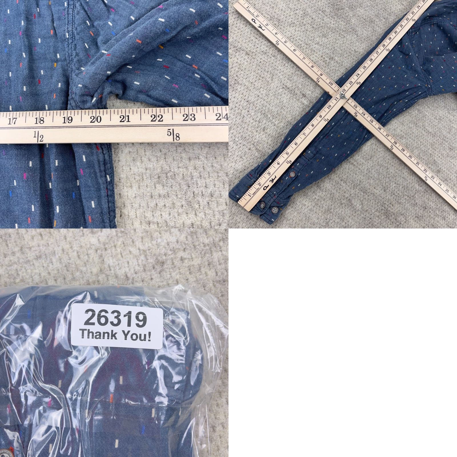 Carbon2Cobalt Carbon 2 Cobalt Shacket Jacket Medium Blue Men Lined Pocket Spotted Camp Mens Size US M / EU 48-50 / 2 - 8 Thumbnail