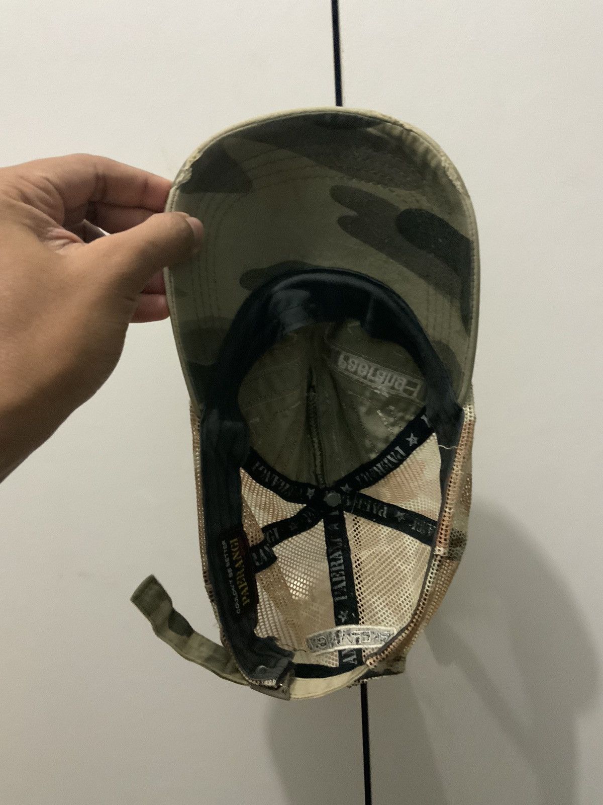 If Six Was Nine Paerang-i Distressed Camo Trucker Hat Size ONE SIZE - 7 Thumbnail