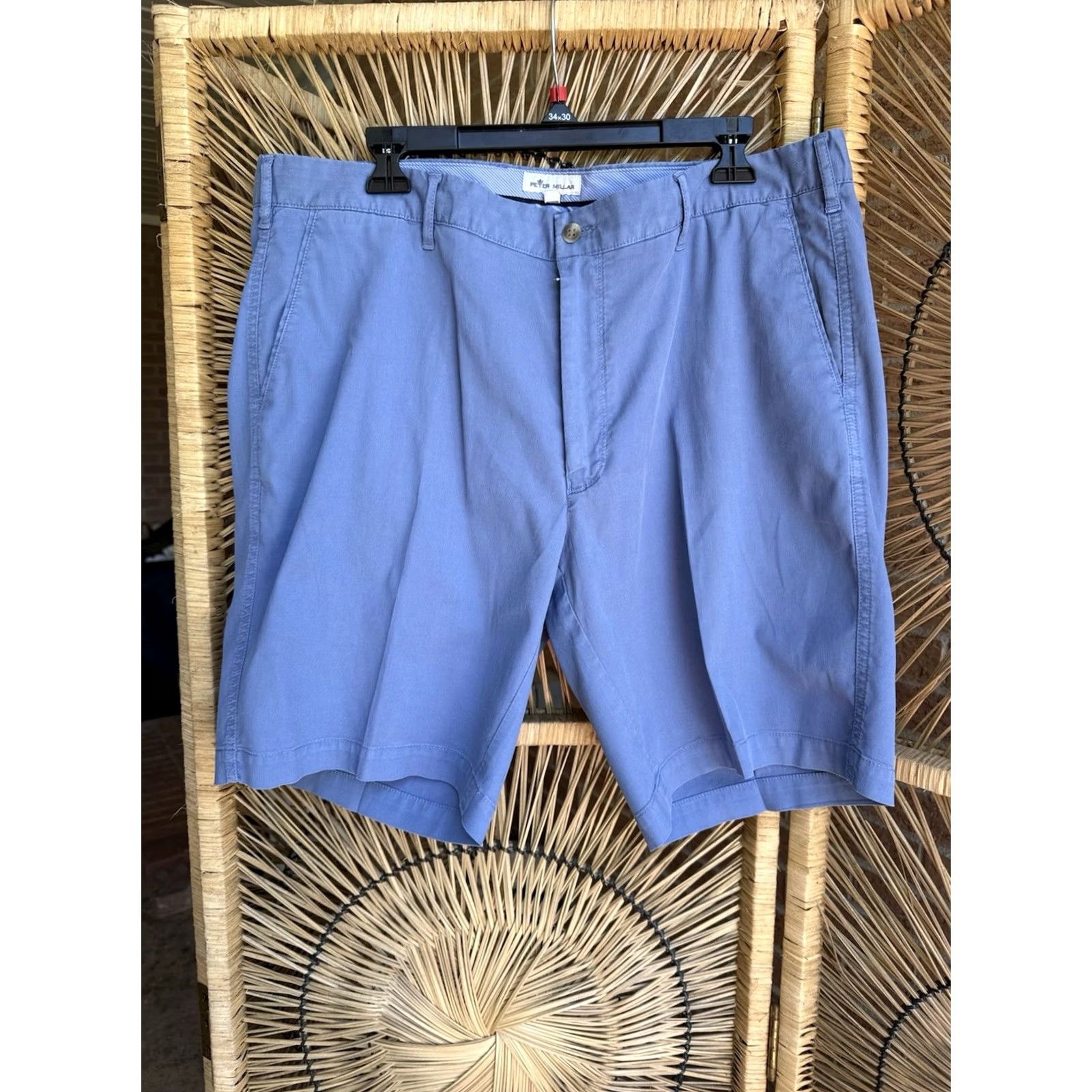 Peter Millar Peter Millar Crown Golf Shorts Blue Chino Stretch 38 Men Regular Tailored Flat Front Water Resistant Logo Easy Care Size US 38 / EU 54 - 2 Thumbnail