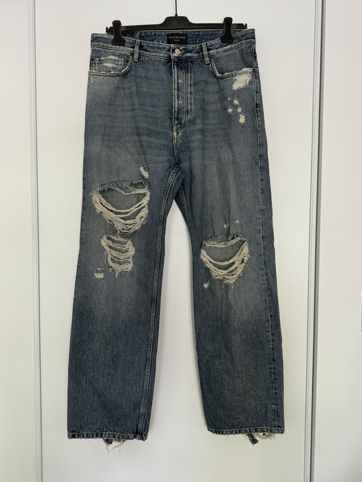 Balenciaga Balenciaga Distressed Ripped Denim Pants Size US 36 / EU 52 - 8 Thumbnail