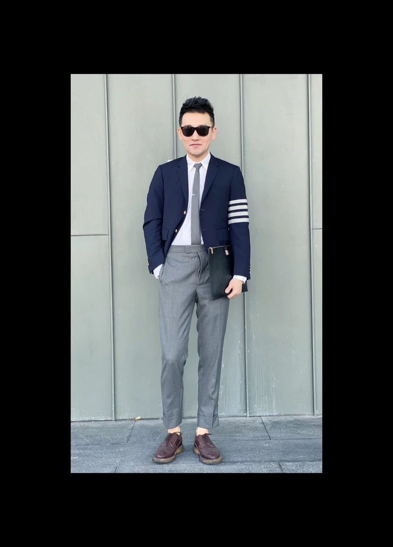 Thom Browne Size 0 Classic medium gray suit trousers 2503