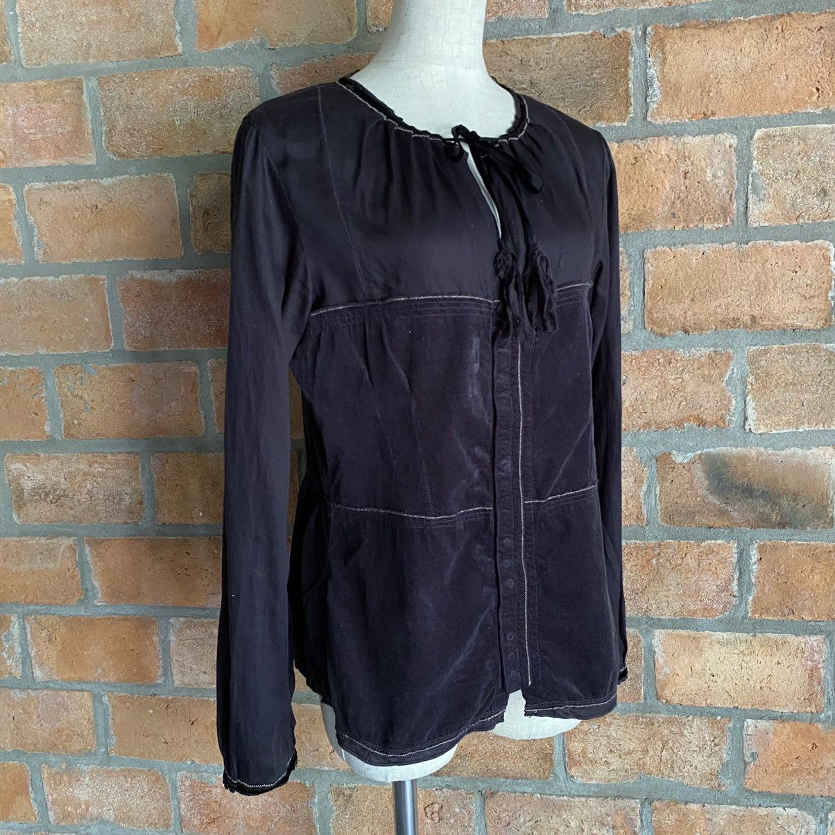 Marithe + Francois Girbaud MARITHÉ + FRANÇOIS GIRBAUD Vintage Black Tie-Neck Blouse Size M / US 6-8 / IT 42-44 - 13 Thumbnail