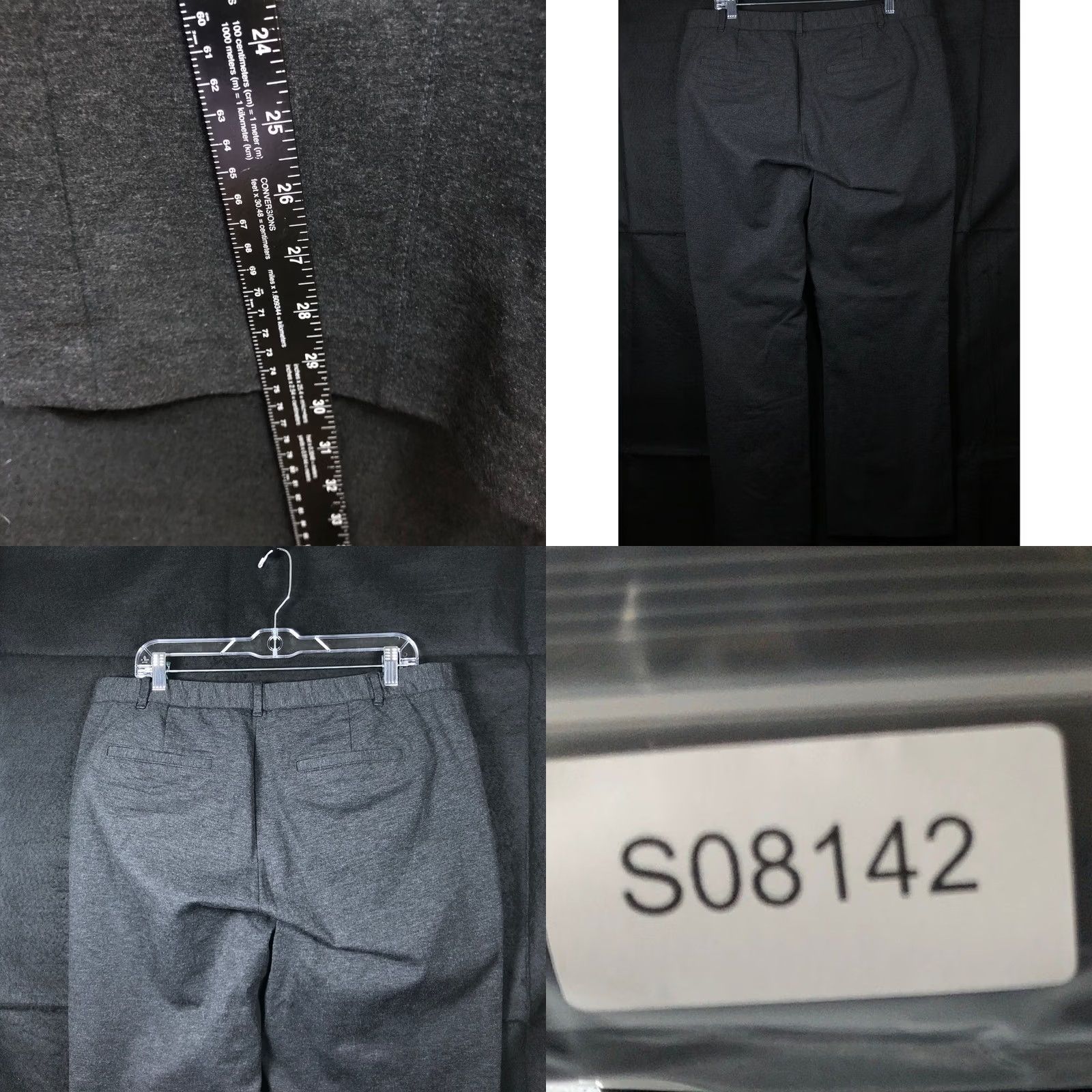 J. Jill J.Jill Womens Pants Charcoal Gray Ponte Mid Rise Wide-Leg Stretch XL Size 40" / US 18 - 8 Thumbnail