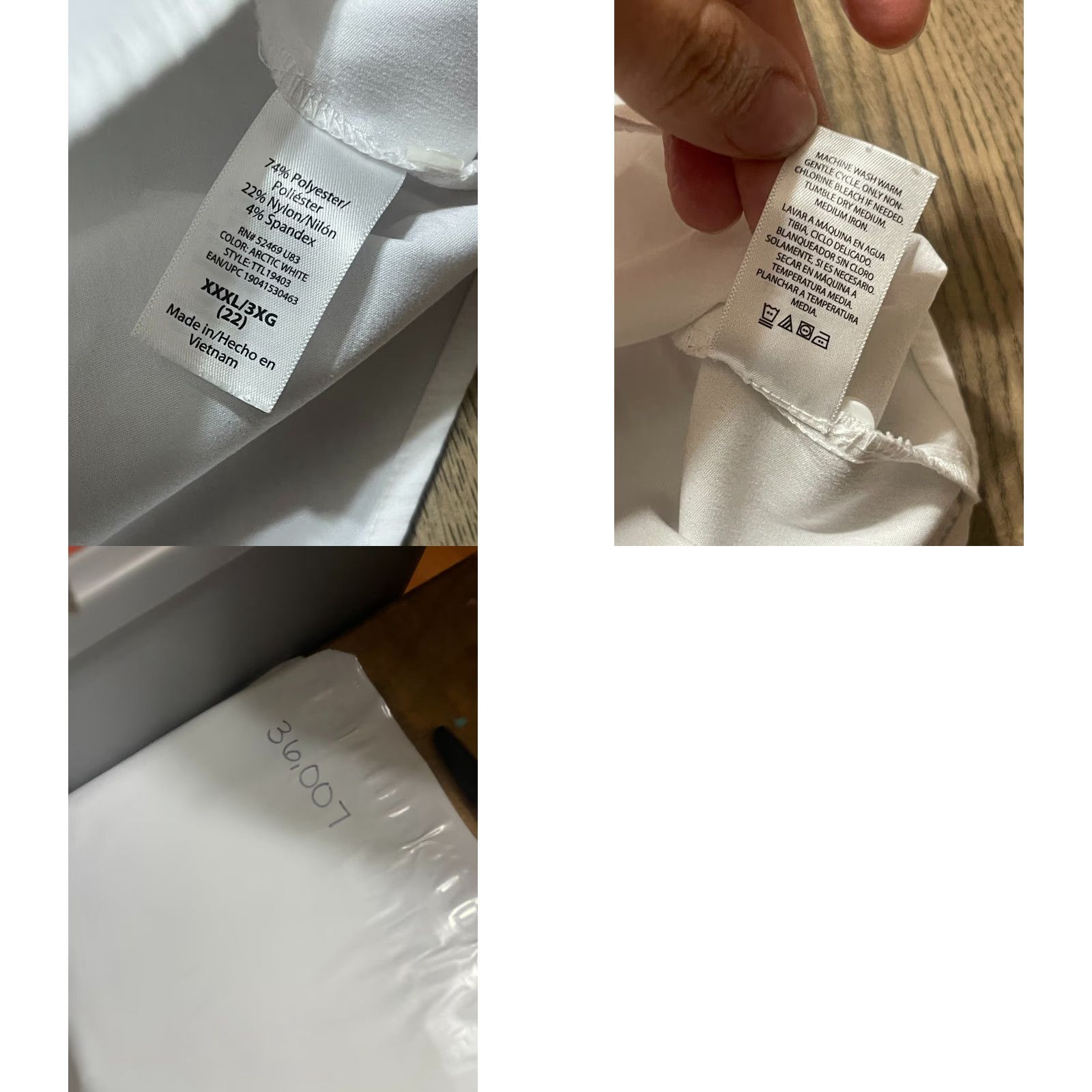 Vintage VINTAGE? No, Time & Tru Shirt Women's 3XL White Long Sleeve Button Up Blouse Shirt Size XXL / US 16-18 / IT 52-54 - 8 Thumbnail