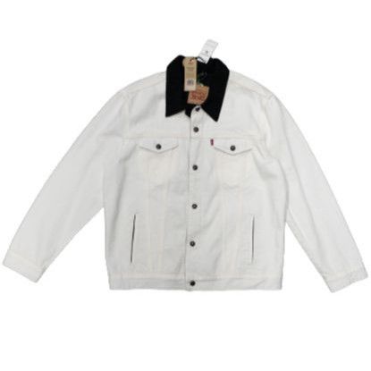 Levi's Air Jordan x Levis Reversible White+Black Trucker Jacket Size US XL / EU 56 / 4 - 1 Thumbnail
