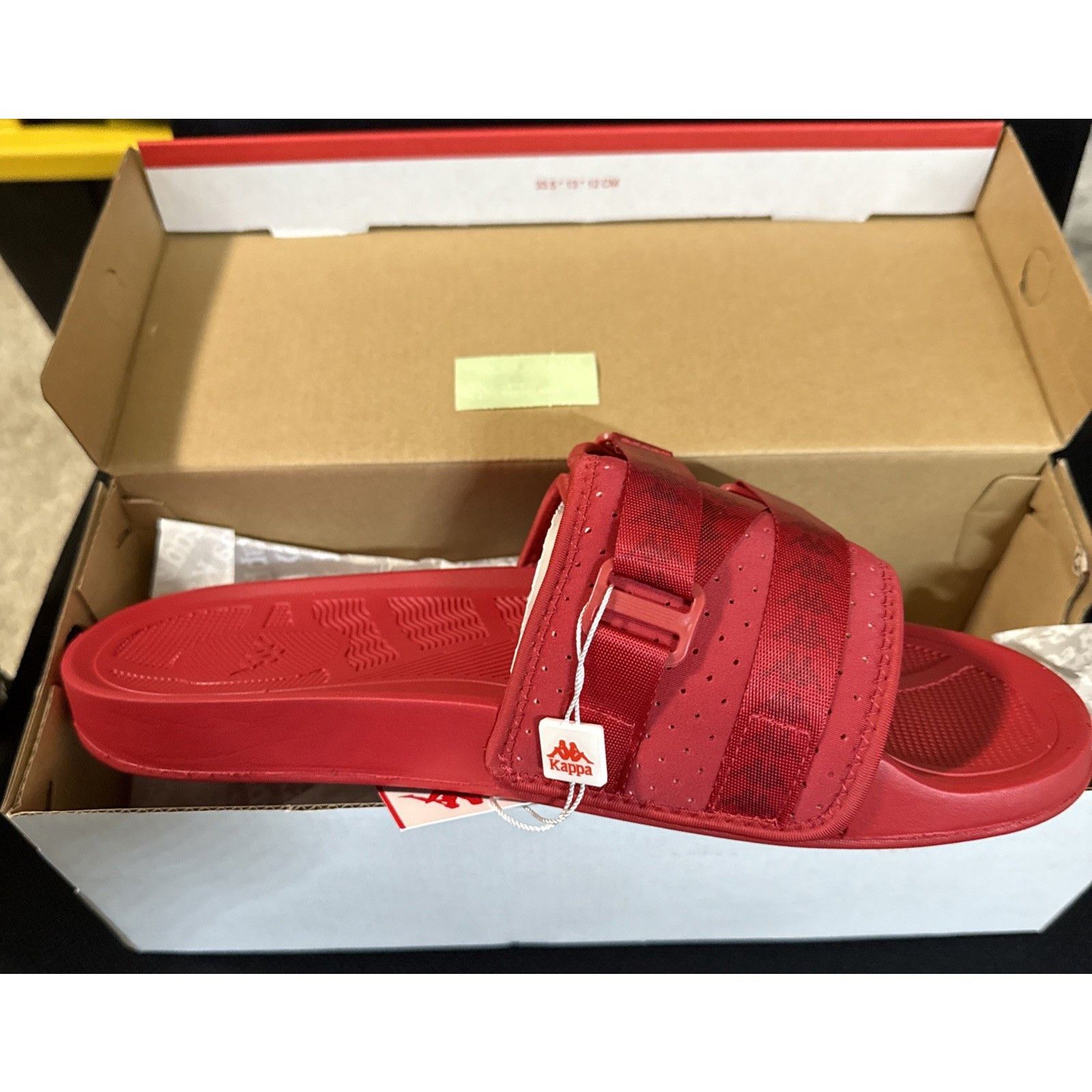 Kappa New in Box - Kappa Red Luria 1 Slides Hook & Loop Adjustable Size US 11 / EU 44 - 4 Thumbnail