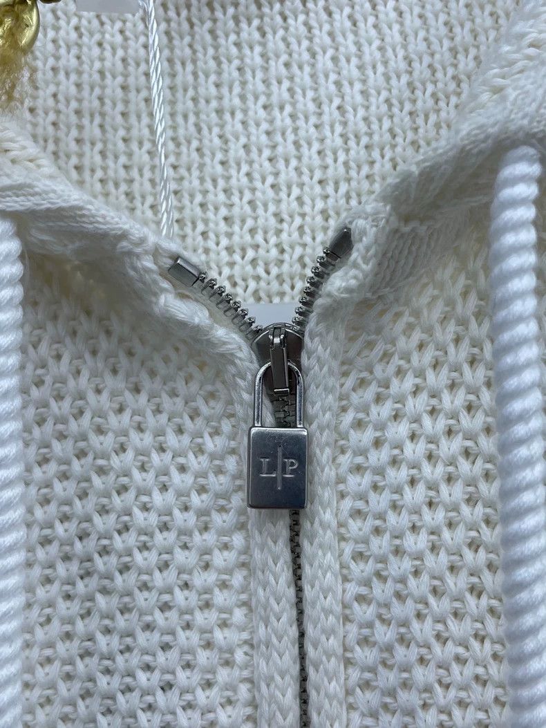 Loro Piana LORO PIANA Cream white hooded zipper knit sweater Size XL / US 12-14 / IT 48-50 - 3 Thumbnail