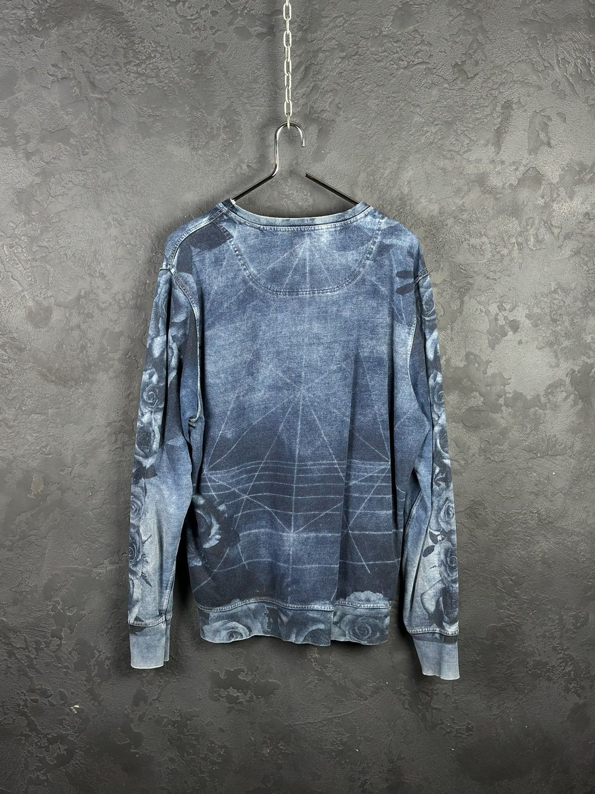 Diesel × Vintage Diesel Big Skull Print Blue Sweatshirt Size US L / EU 52-54 / 3 - 5 Thumbnail