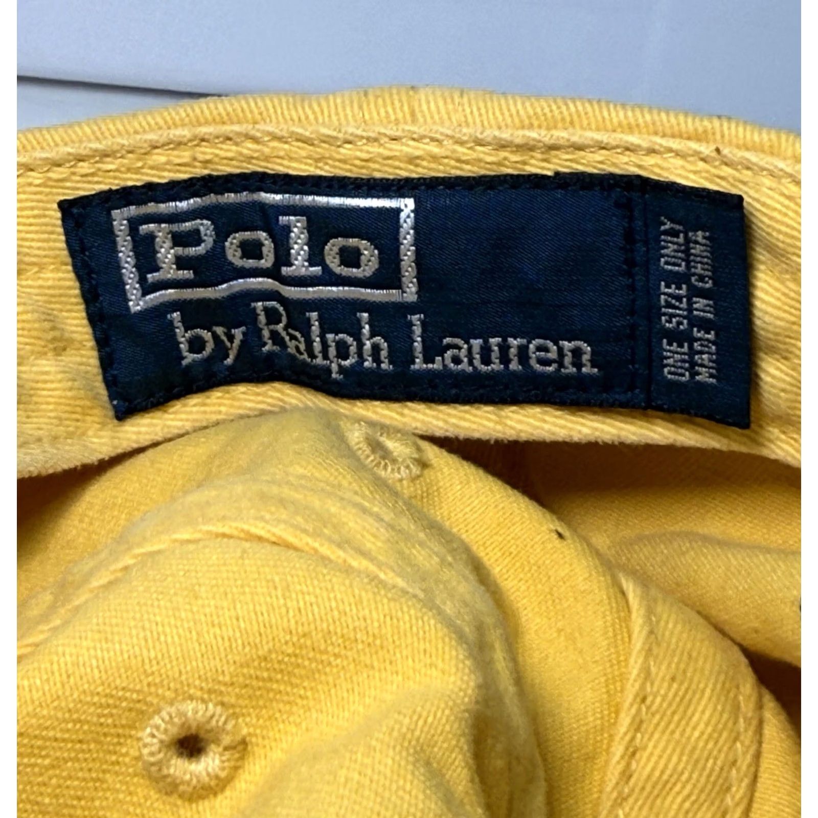 Polo Ralph Lauren VINTAGE Polo Ralph Lauren Rugby Match Strapback Hat OSFA Yellow Unstructured Mens Size US M / EU 48-50 / 2 - 5 Thumbnail