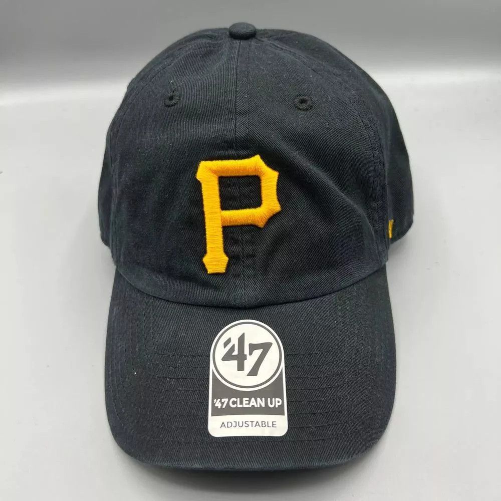 47 Pittsburgh Pirates Hat Men Black 47 Brand MLB Strap Back Cap Size ONE SIZE - 1 Thumbnail