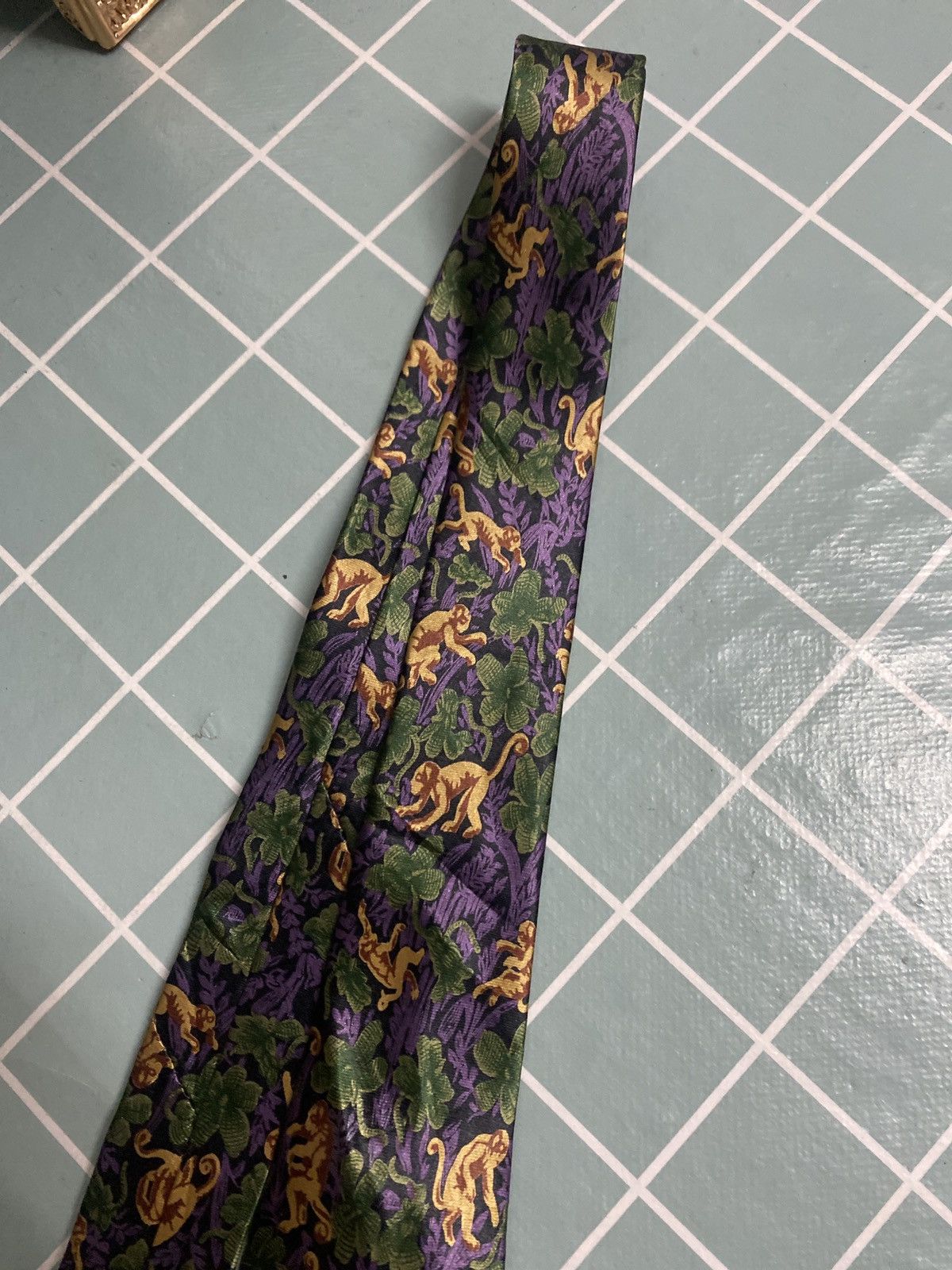 Bottega Veneta Bottega Venetta Ties Animal Print Repeat Silk Necktie Size ONE SIZE - 4 Thumbnail