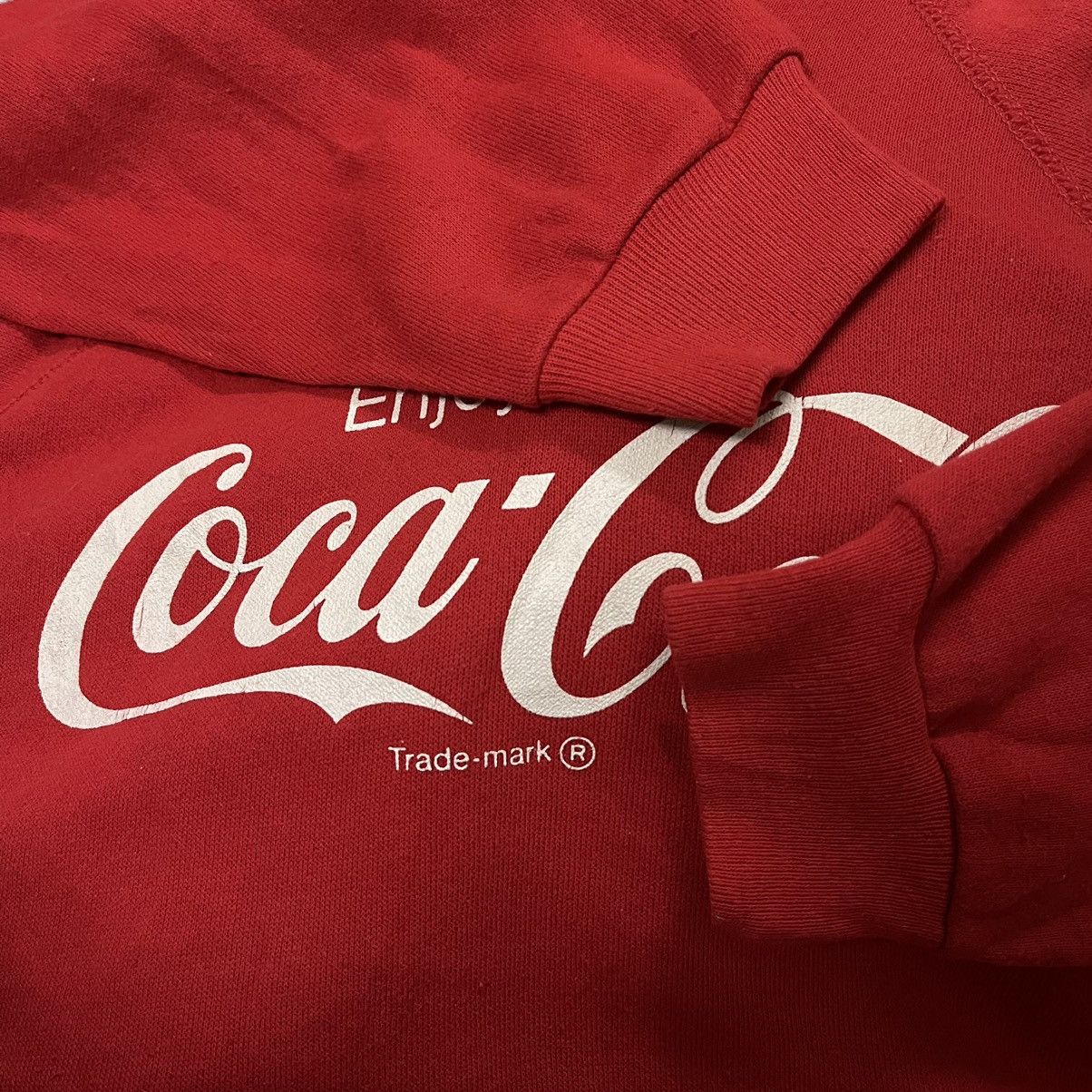 Coca Cola Vintage 80s Coca Cola Hoodie Pullover Spellout Size US L / EU 52-54 / 3 - 3 Thumbnail