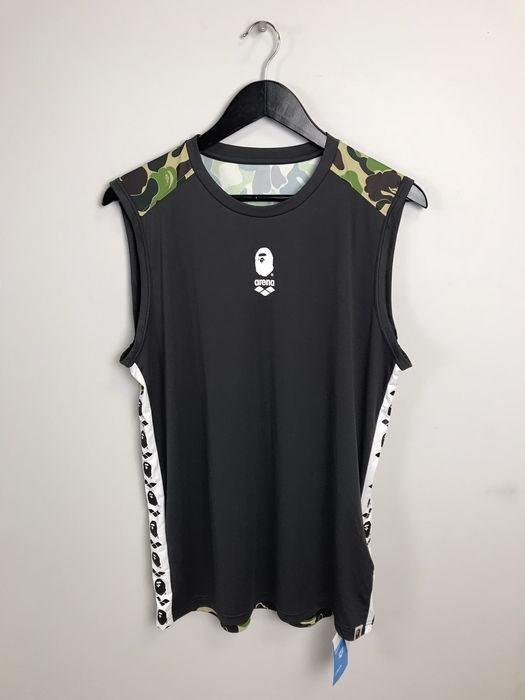 Mサイズ【 ARENA × BAPE 】RASH GUARD Green 緑 A BATHING APE ベイプ