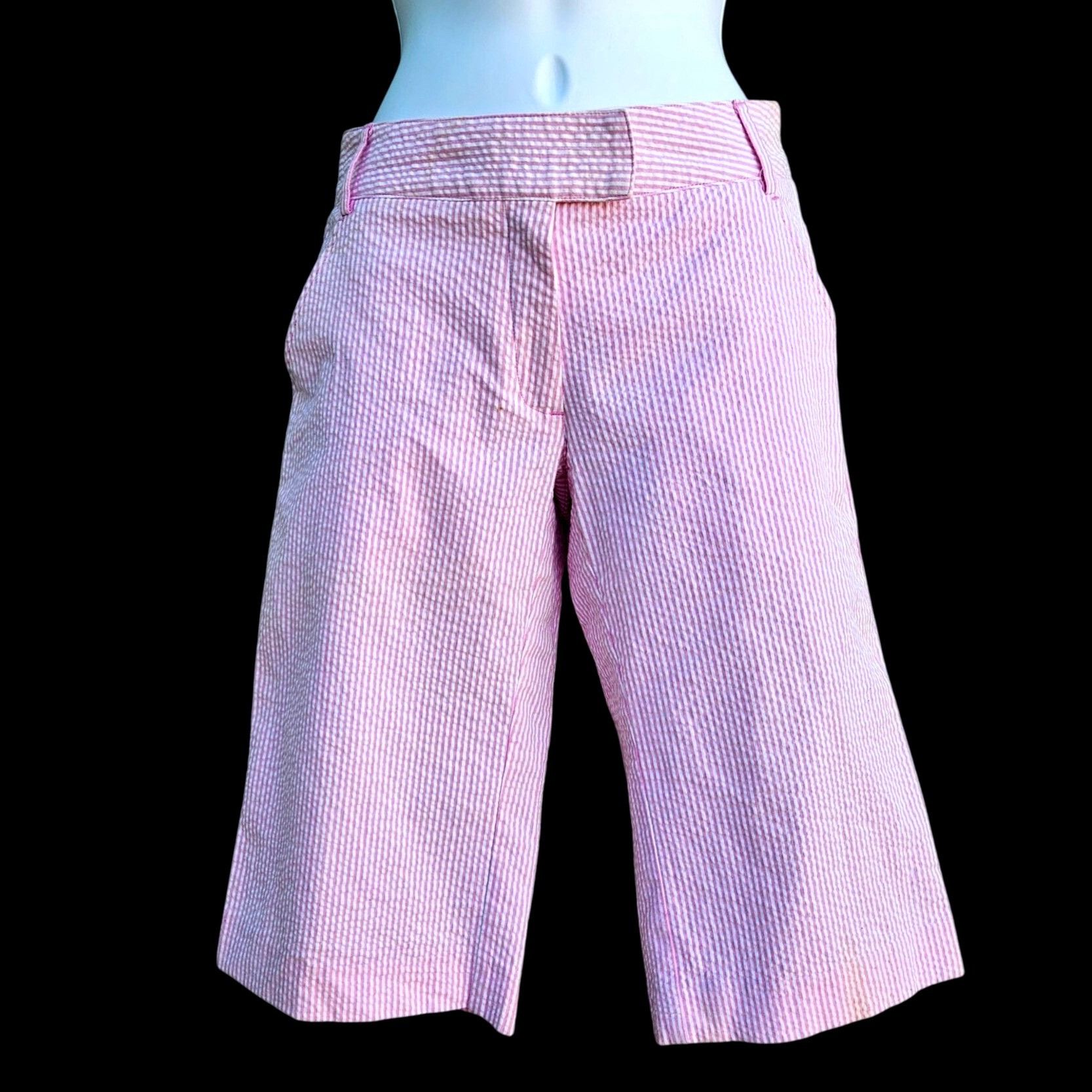 Lilly Pulitzer Lilly Pulitzer Pink Seersucker Shorts Size 0 Summer Preppy Size 25" / US 0 / IT 36 - 1 Thumbnail