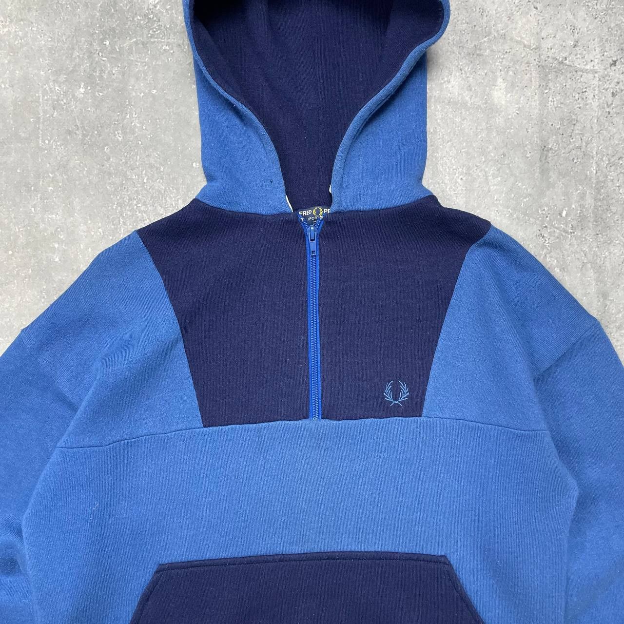 Fred Perry × Vintage Vintage 80s 90s Fred Perry 1/4 Quarter Zip Hoodie Mod Style Size US S / EU 44-46 / 1 - 2 Thumbnail