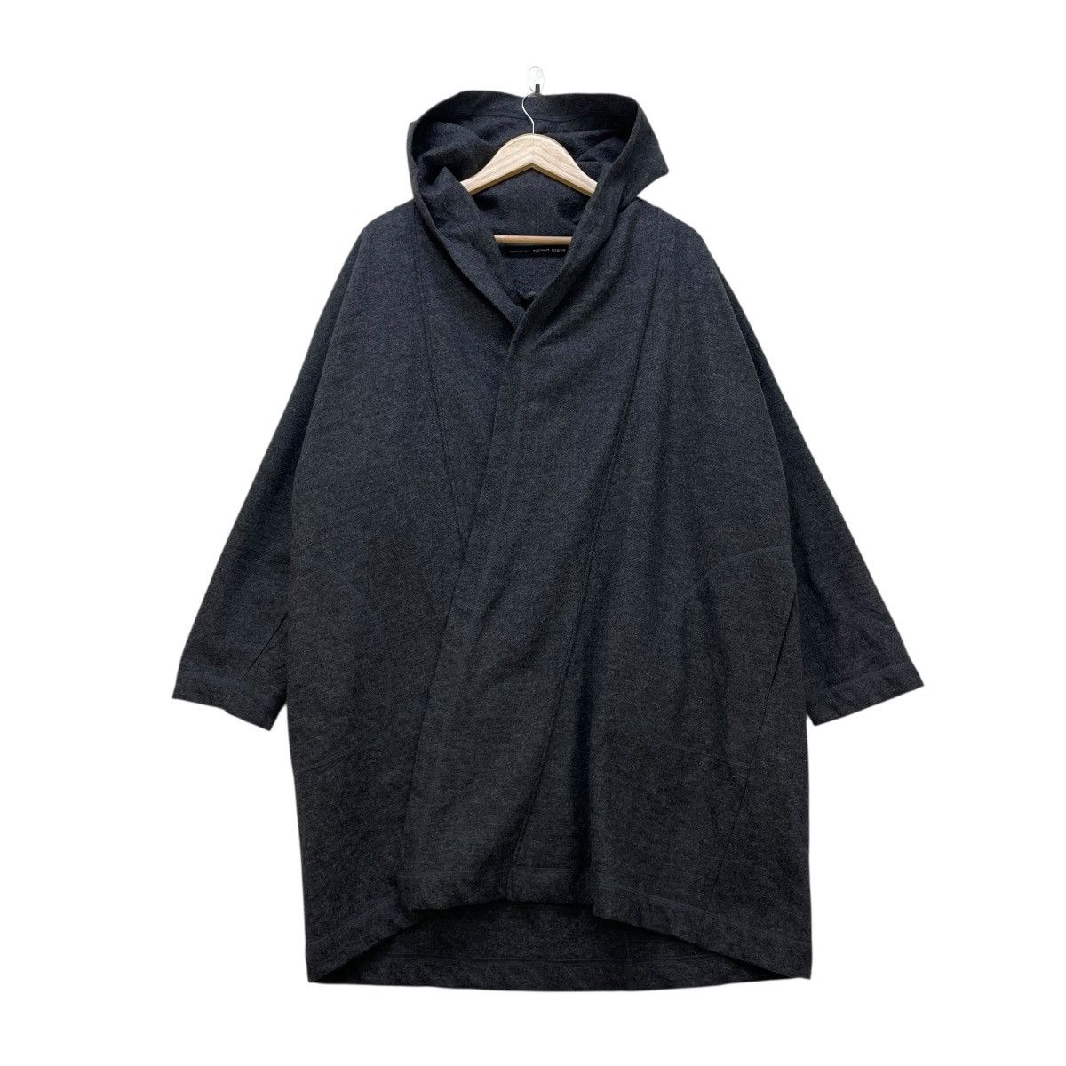 Yohji Yamamoto 💥Vintage Keiko Kishi Wool Hooded Buttonless Jacket Size M / US 6-8 / IT 42-44 - 1 Thumbnail