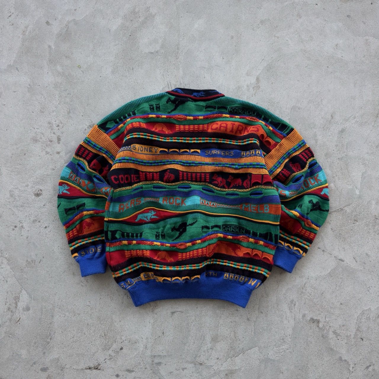 Vintage Vintage 90s Emaroo Coogi Style Wool Sweater Size US L / EU 52-54 / 3 - 2 Thumbnail