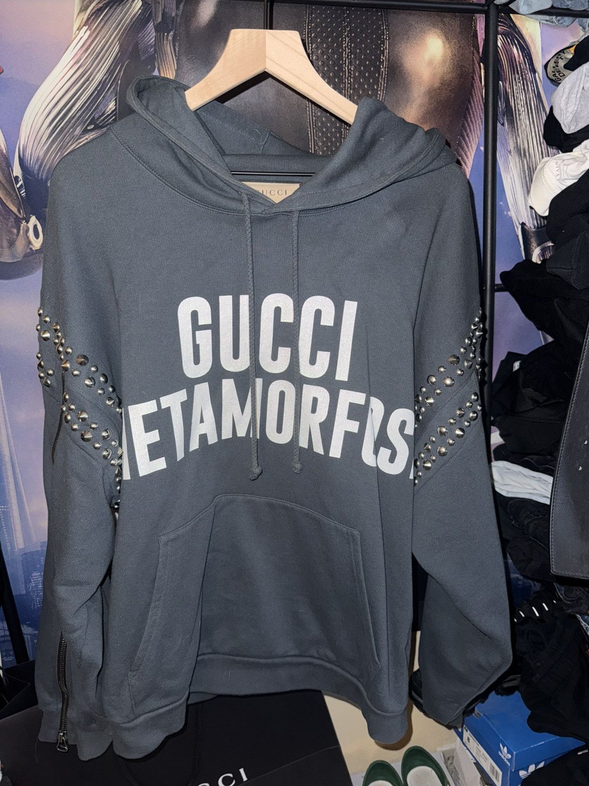 Gucci Gucci Metamorfosi Studded Hoodie Size US XL / EU 56 / 4 - 1 Thumbnail