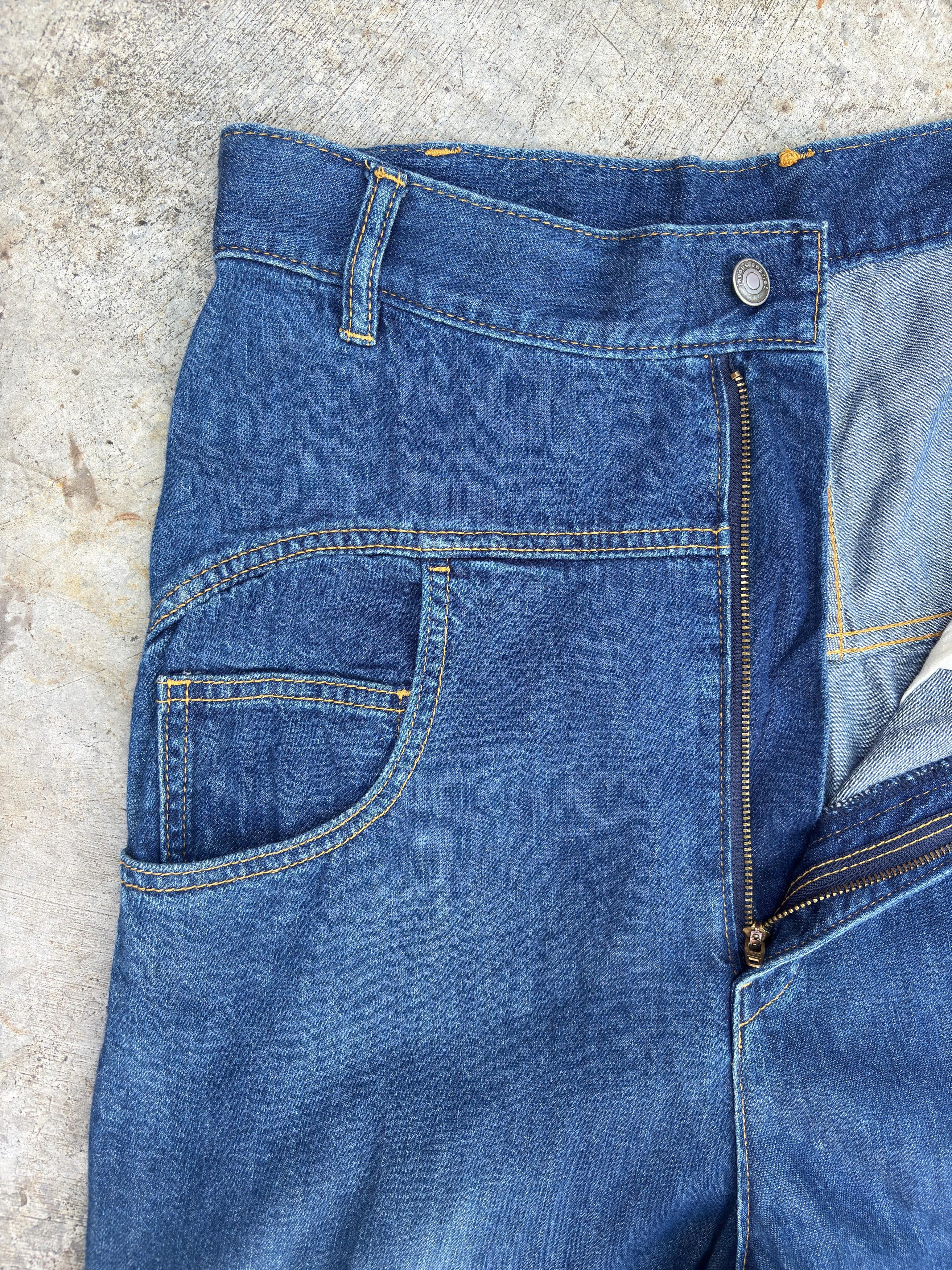 Issey Miyake × mercibeaucoup Mercibeaucoup By Issey Miyake Drop Crotch Blue Jeans Size 32" / US 10 / IT 46 - 3 Thumbnail