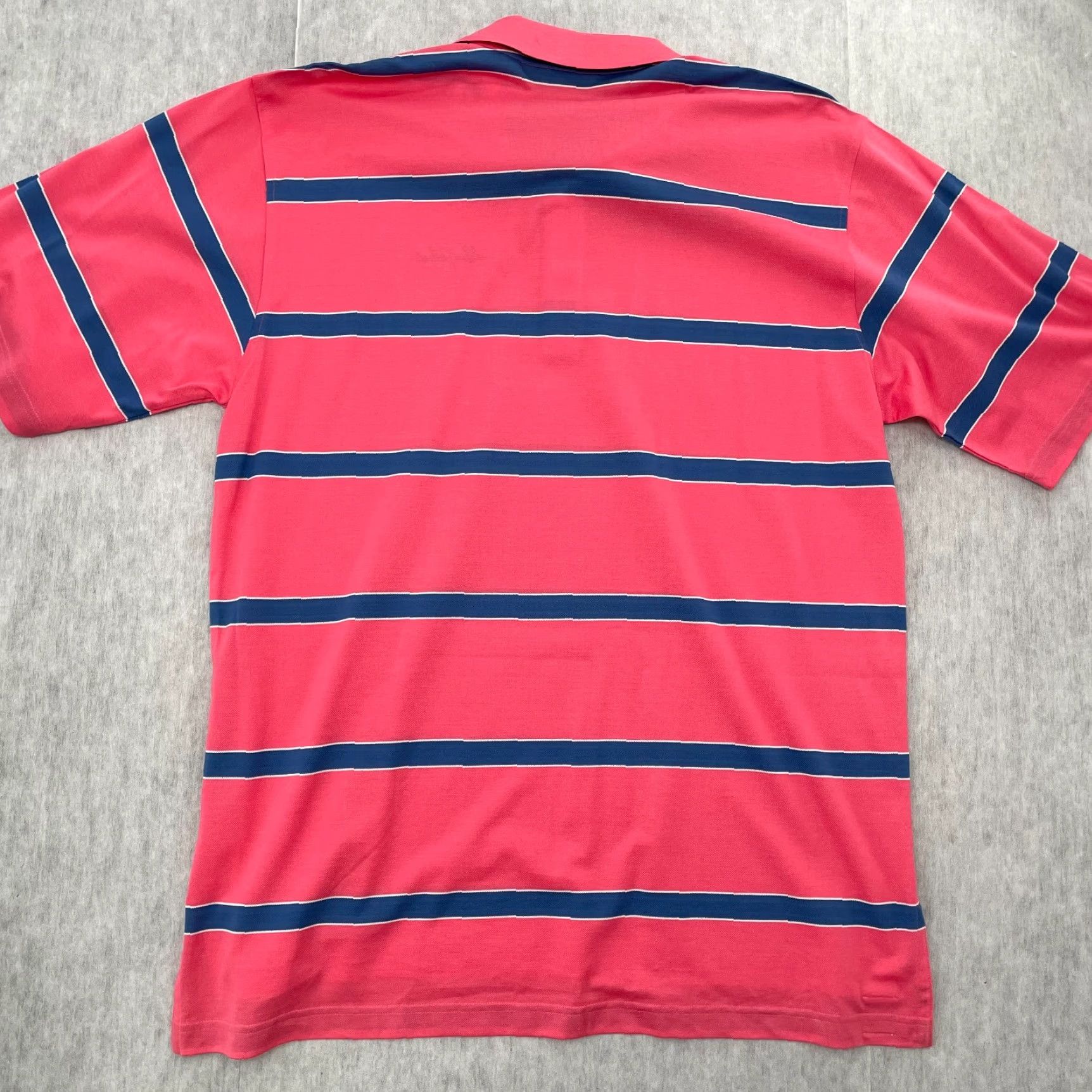 Peter Millar VINTAGE Peter Millar Polo Shirt Adult Large Pink Striped Sea Island Golf Mens L Size US L / EU 52-54 / 3 - 2 Thumbnail