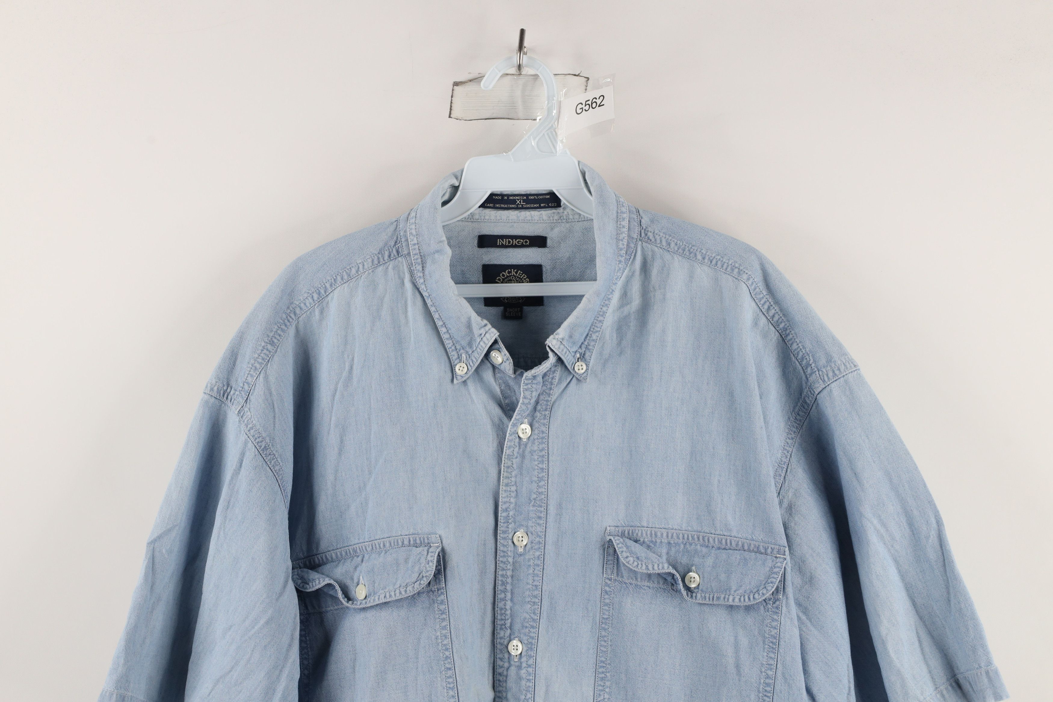 Vintage Vintage 90s Streetwear Jean Short Sleeve Button Down Shirt Size US XL / EU 56 / 4 - 2 Thumbnail