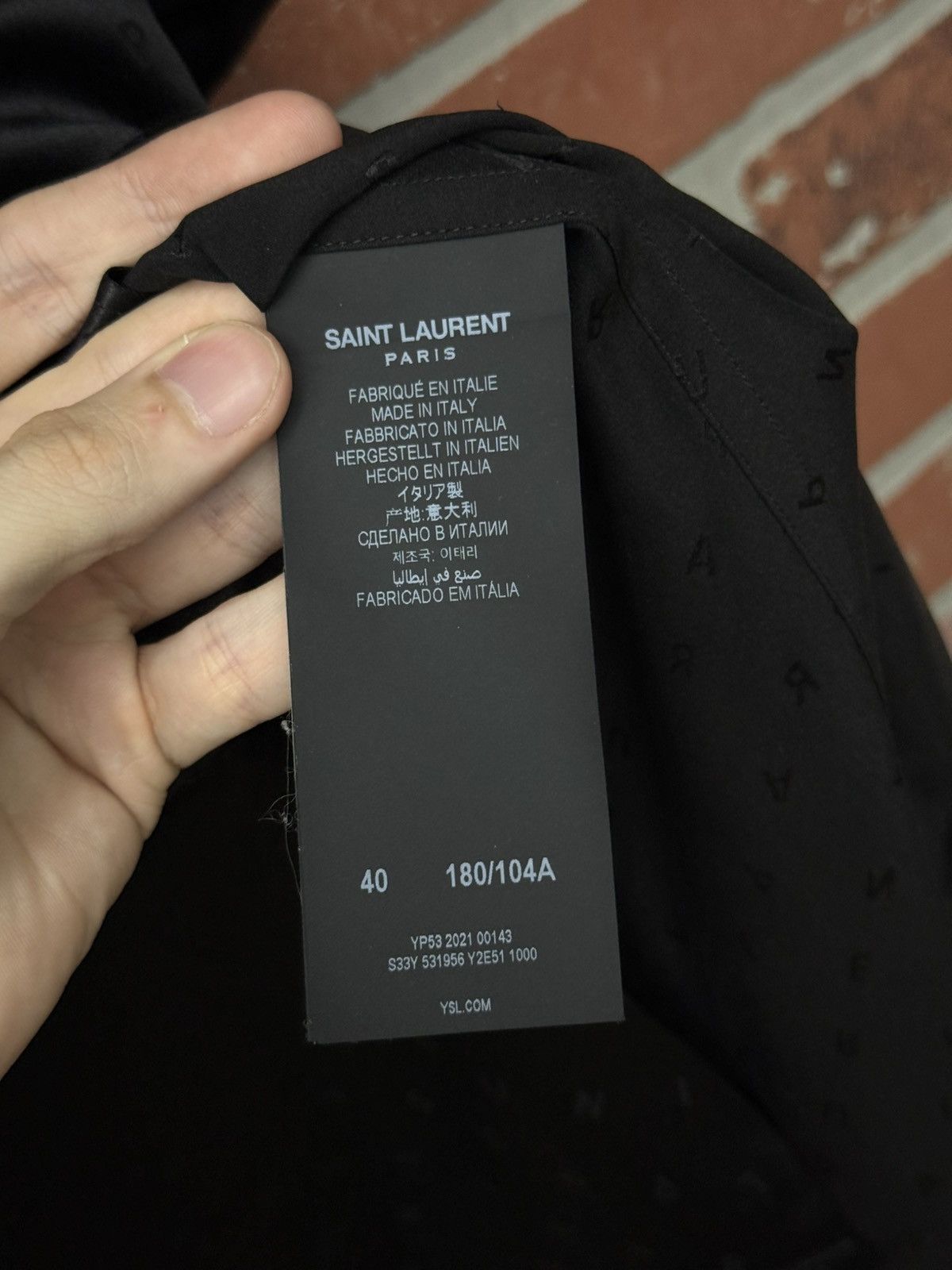 Saint Laurent Paris Saint Laurent Paris Collared Button Silk T-Shirt Size (40) Size US M / EU 48-50 / 2 - 17 Thumbnail